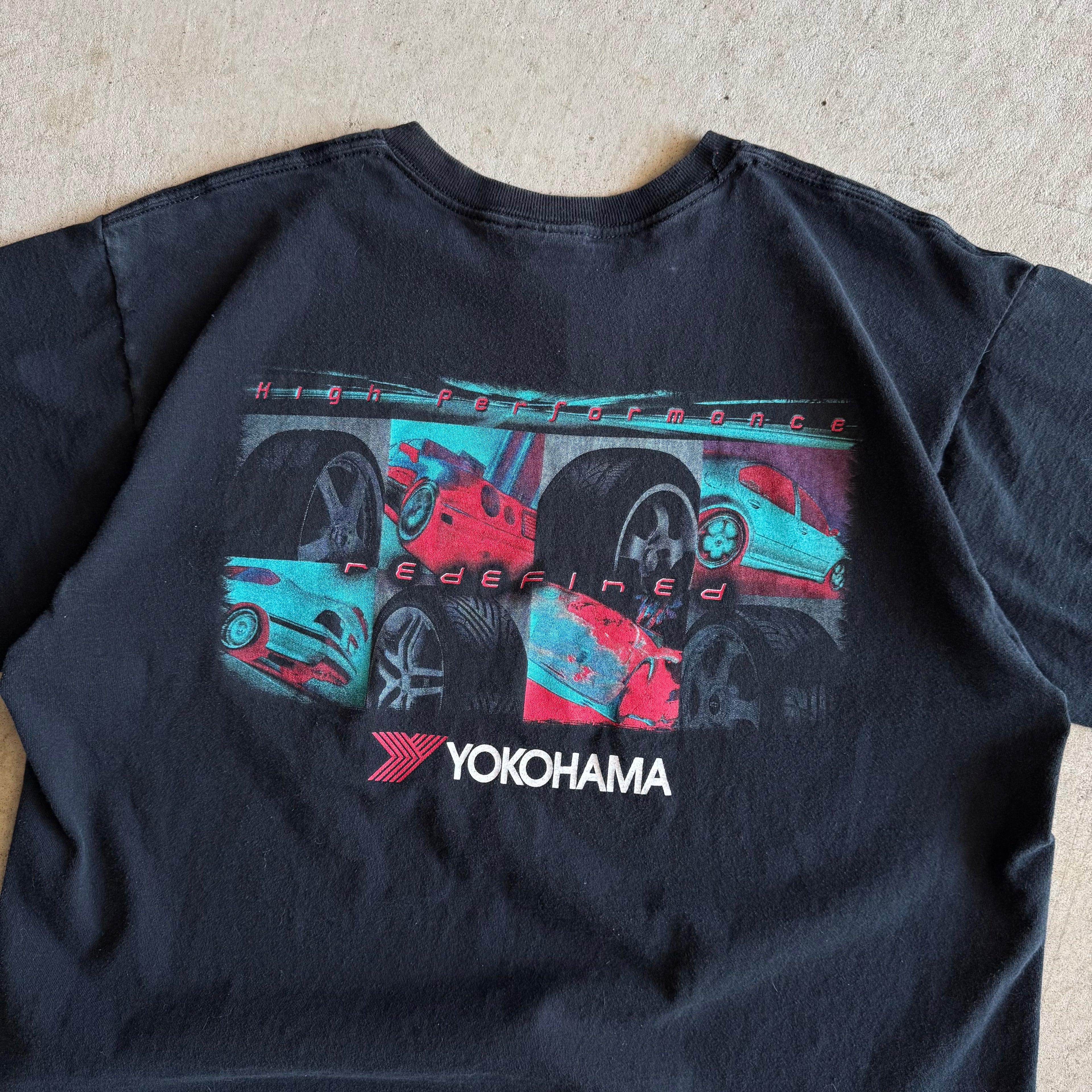 90s Yokohama Motorsports High Performance Black T Shirt (L)