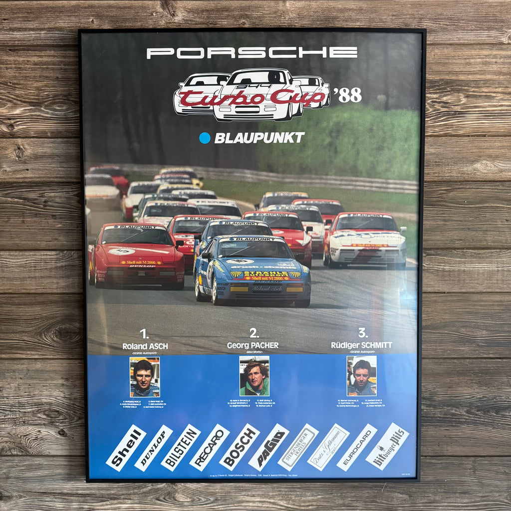 1988 Porsche Blaupunkt Turbo Cup Victory Poster
