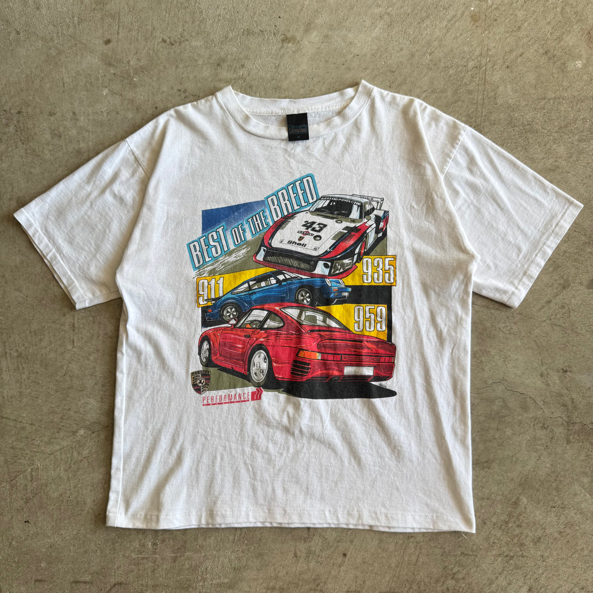 90s Porsche Performance Best of the Breed White T Shirt (XL)