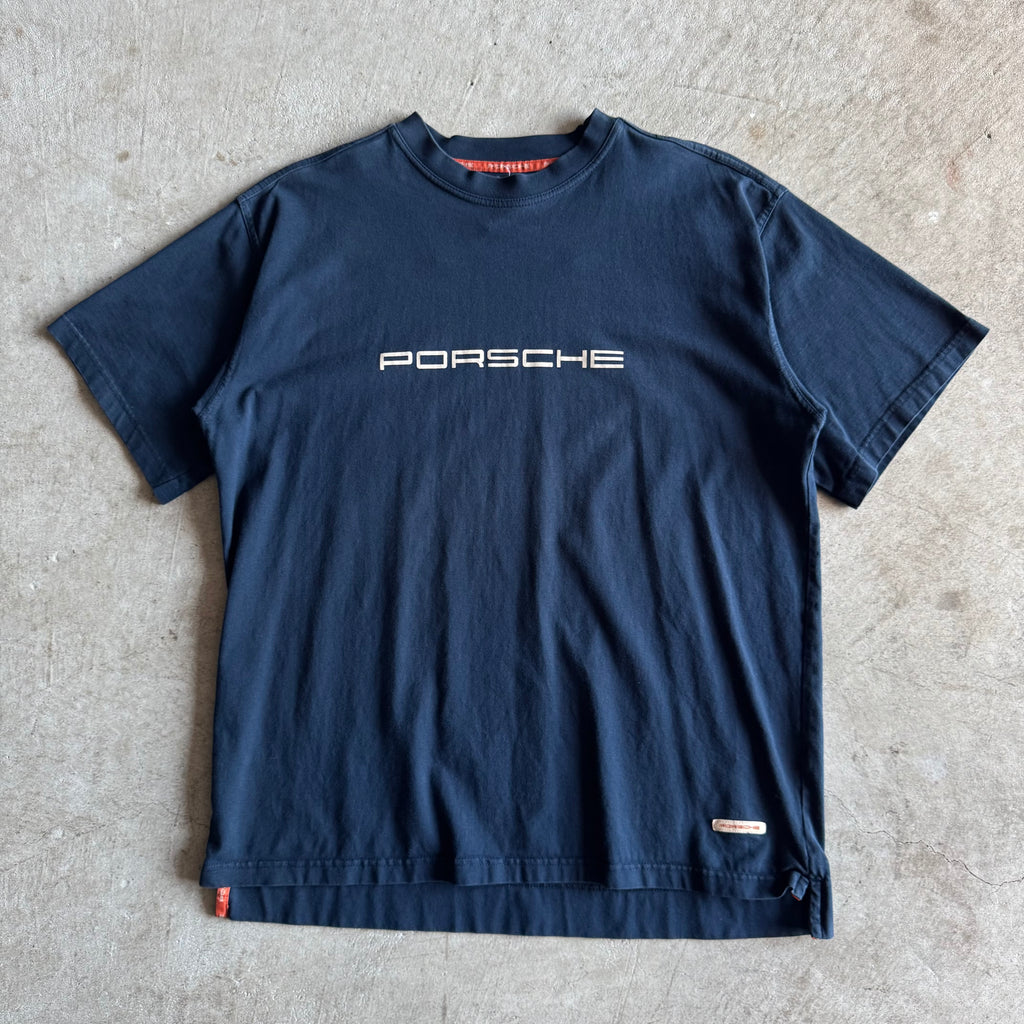 2000s Porsche Selection Spellout Navy T Shirt