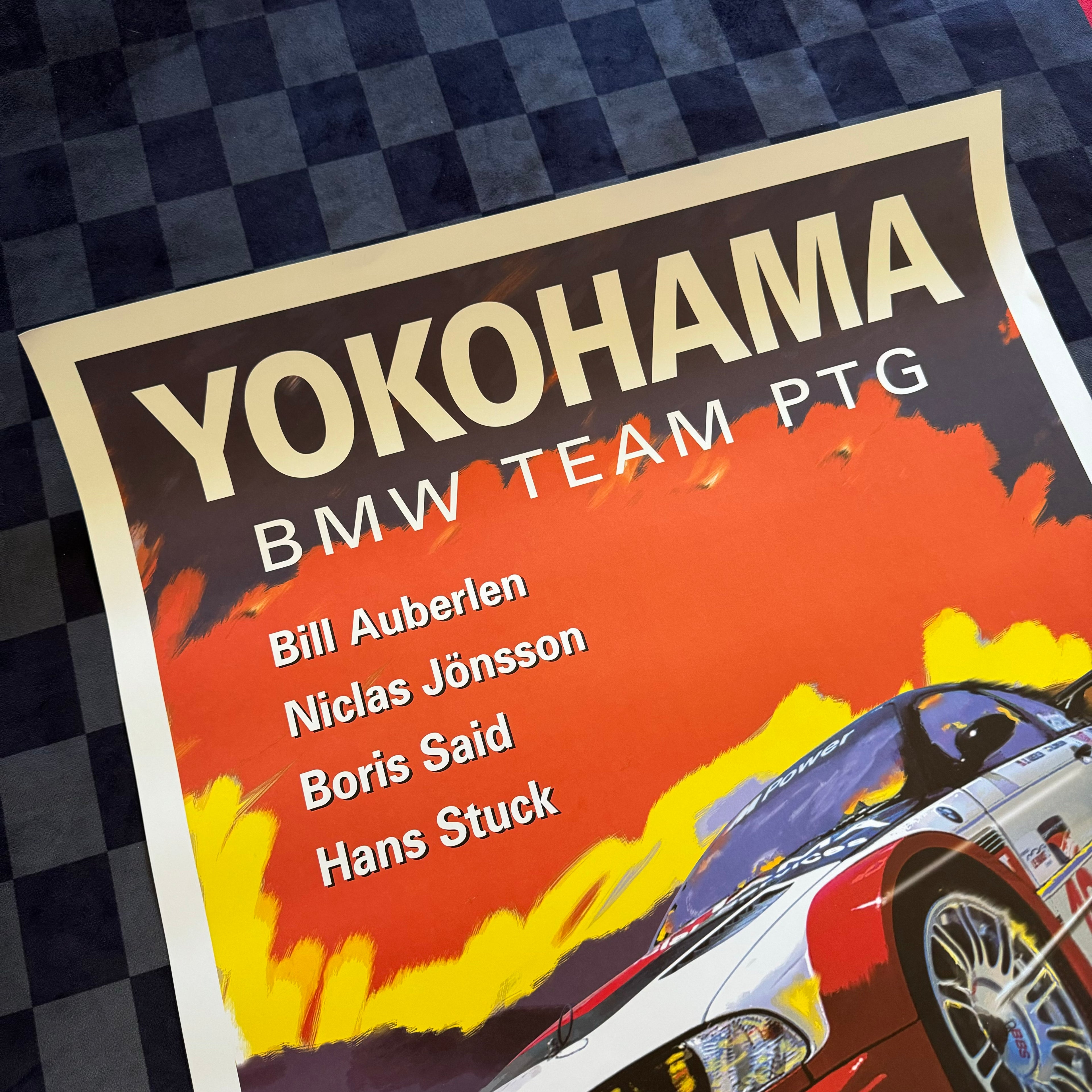 Original Yokohama BMW Team PTG American Le Mans Series Framed Poster