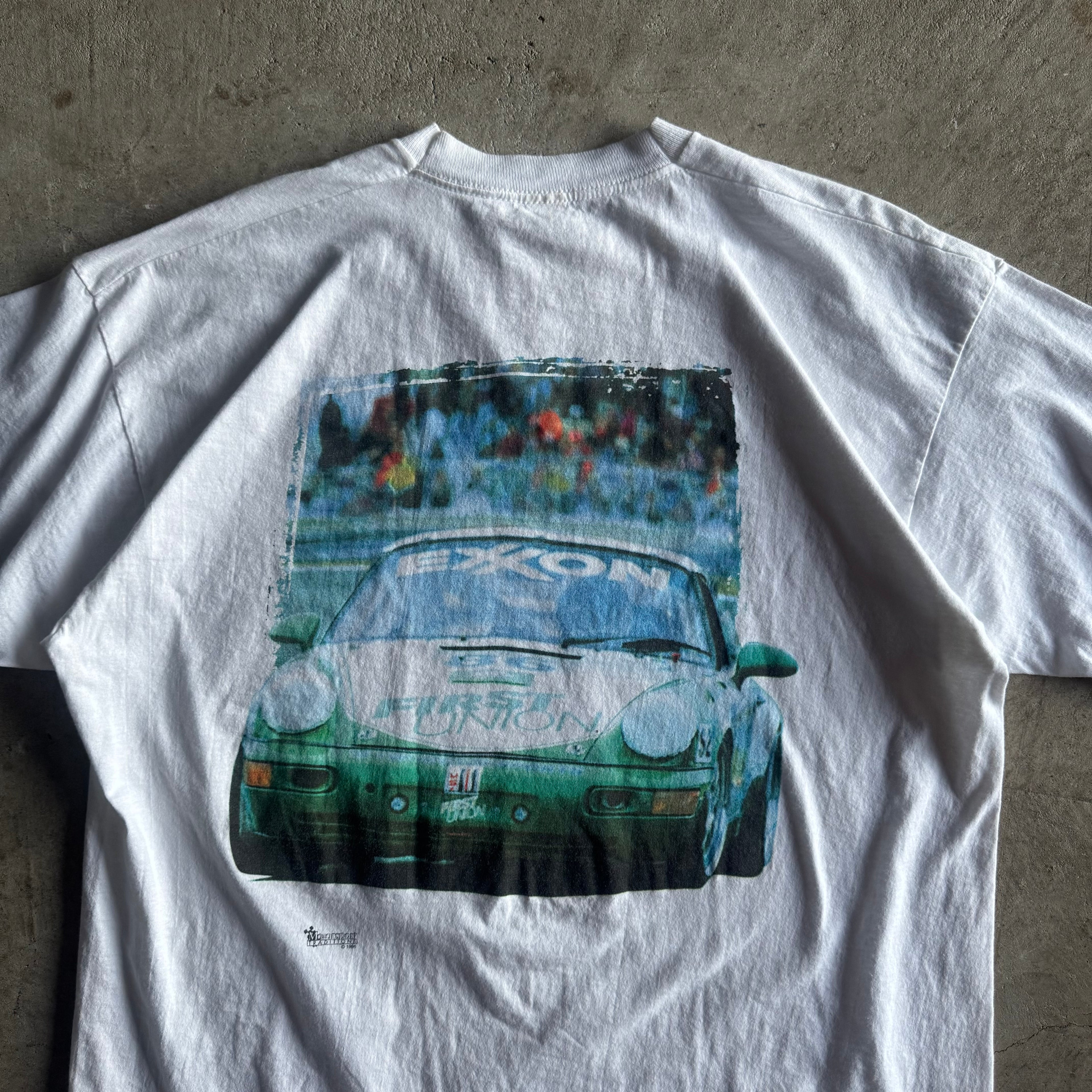 Vintage 90s First Union Porsche IMSA Racing White T Shirt Size XL