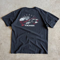 90s Yokohama Tires Speedo Porsche Pre-Runner Black T Shirt (XL)