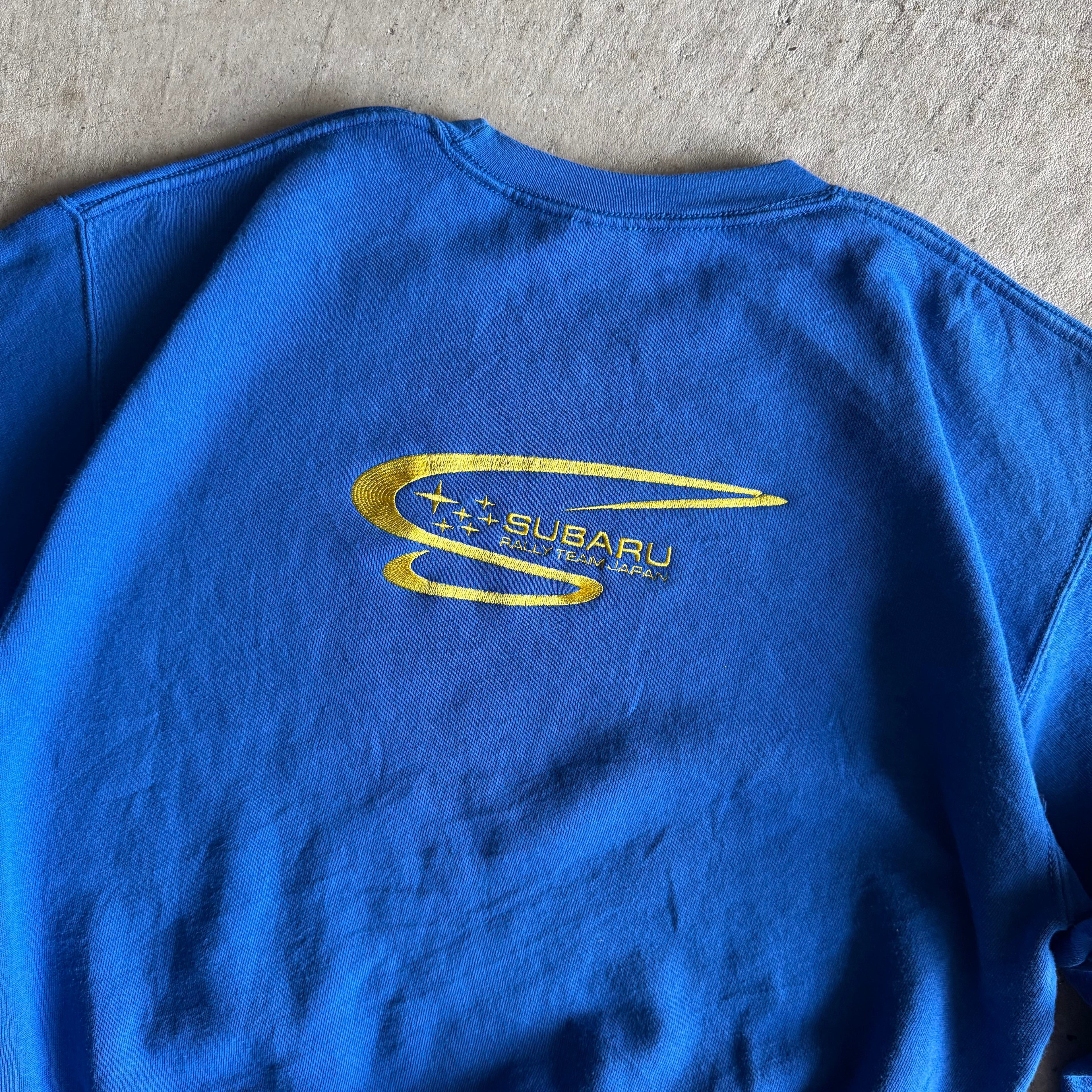 90s Subaru Rally Team Japan Blue Crewneck Sweater (L)
