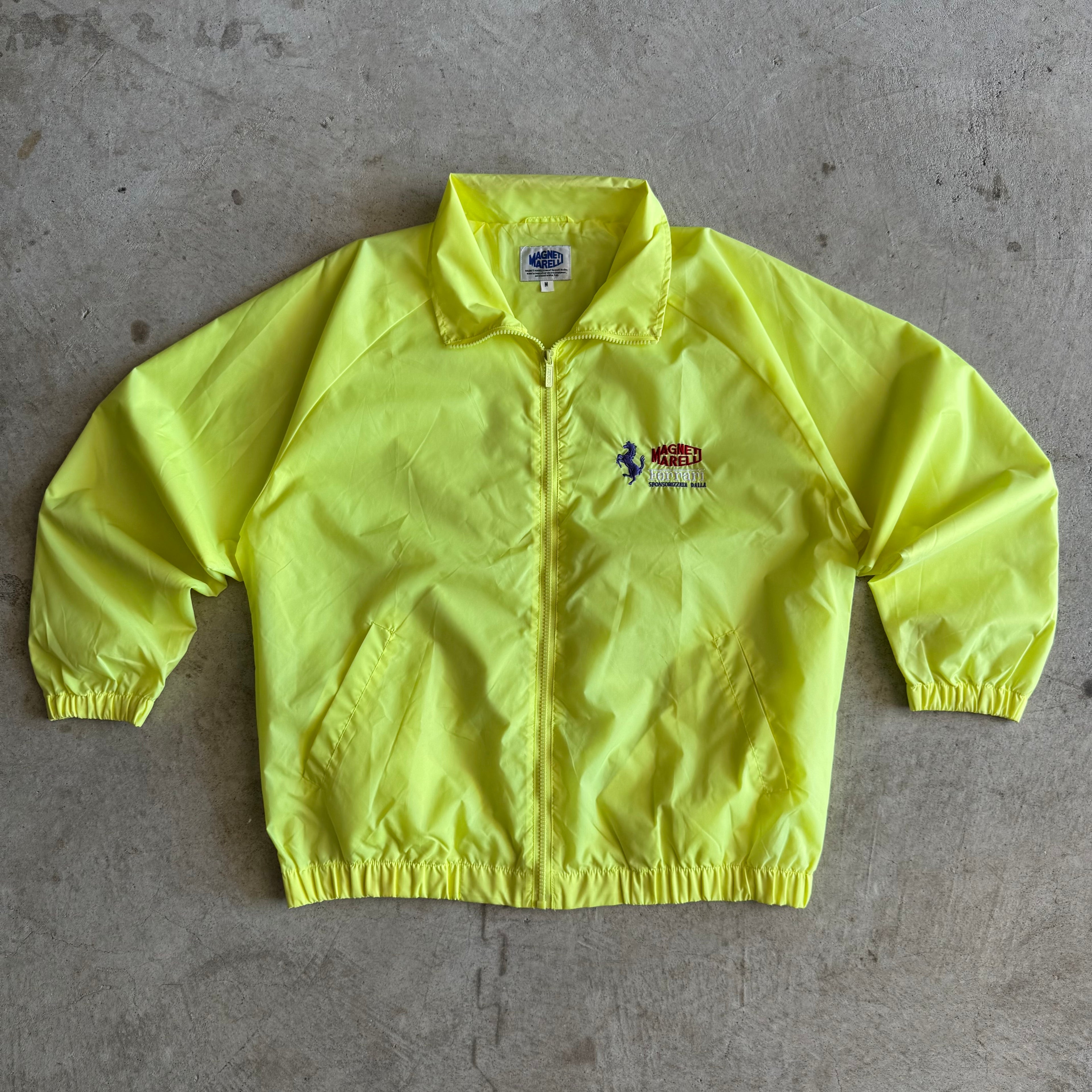 80s Ferrari Magnetti Merelli Green Windbreaker Jacket (M)