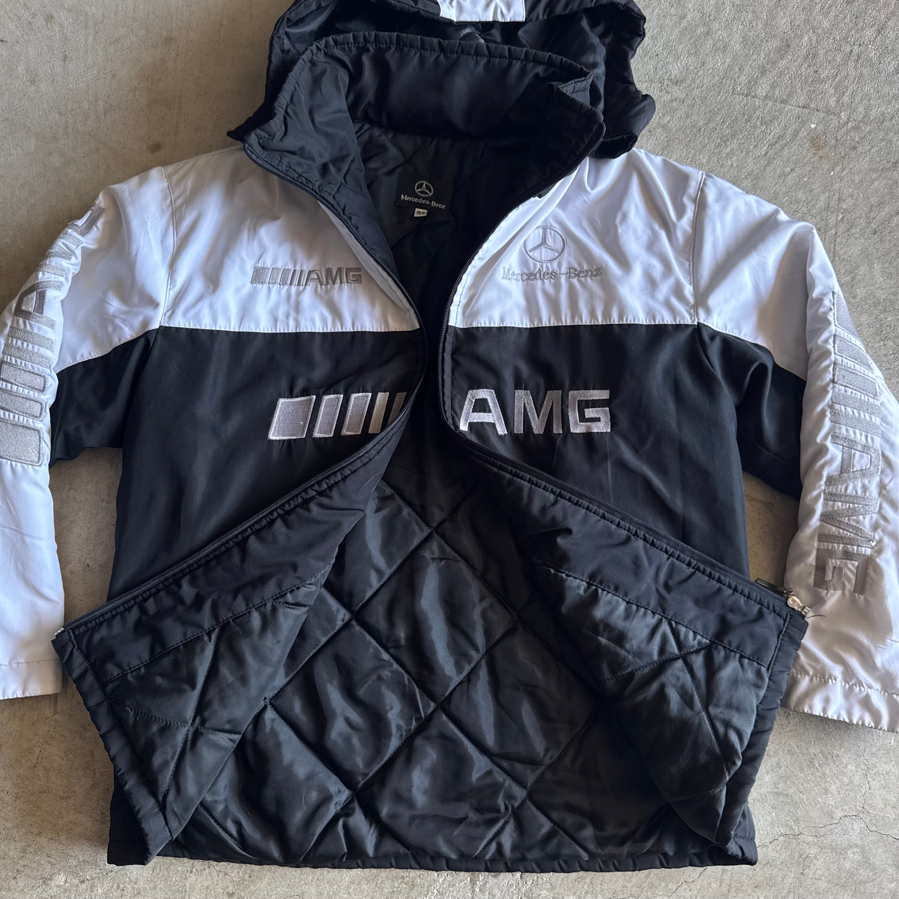 90s Mercedes AMG D2 Black White Jacket (S)