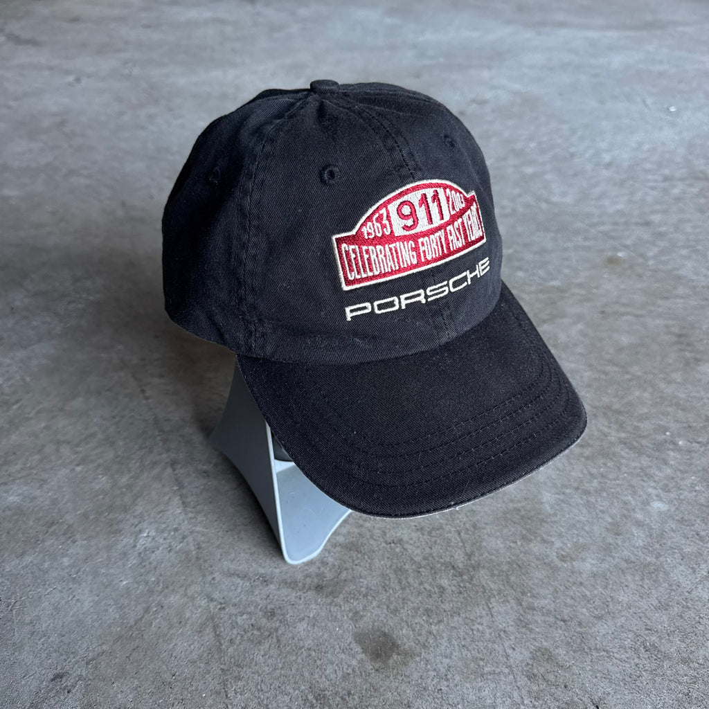 2003 Porsche Selection Celebrating 40 Years Black Strapback Hat