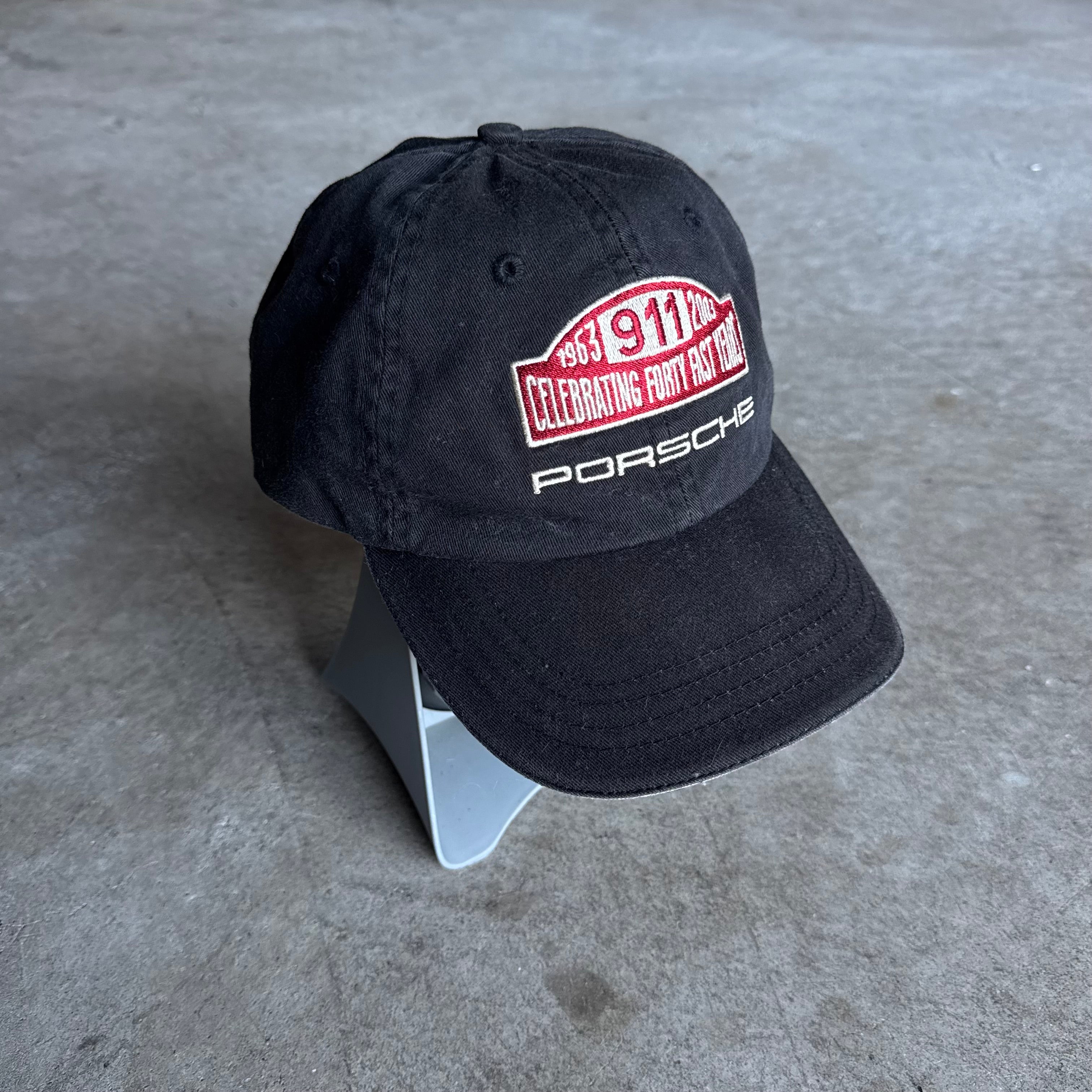 2003 Porsche Selection Celebrating 40 Years Black Strapback Hat