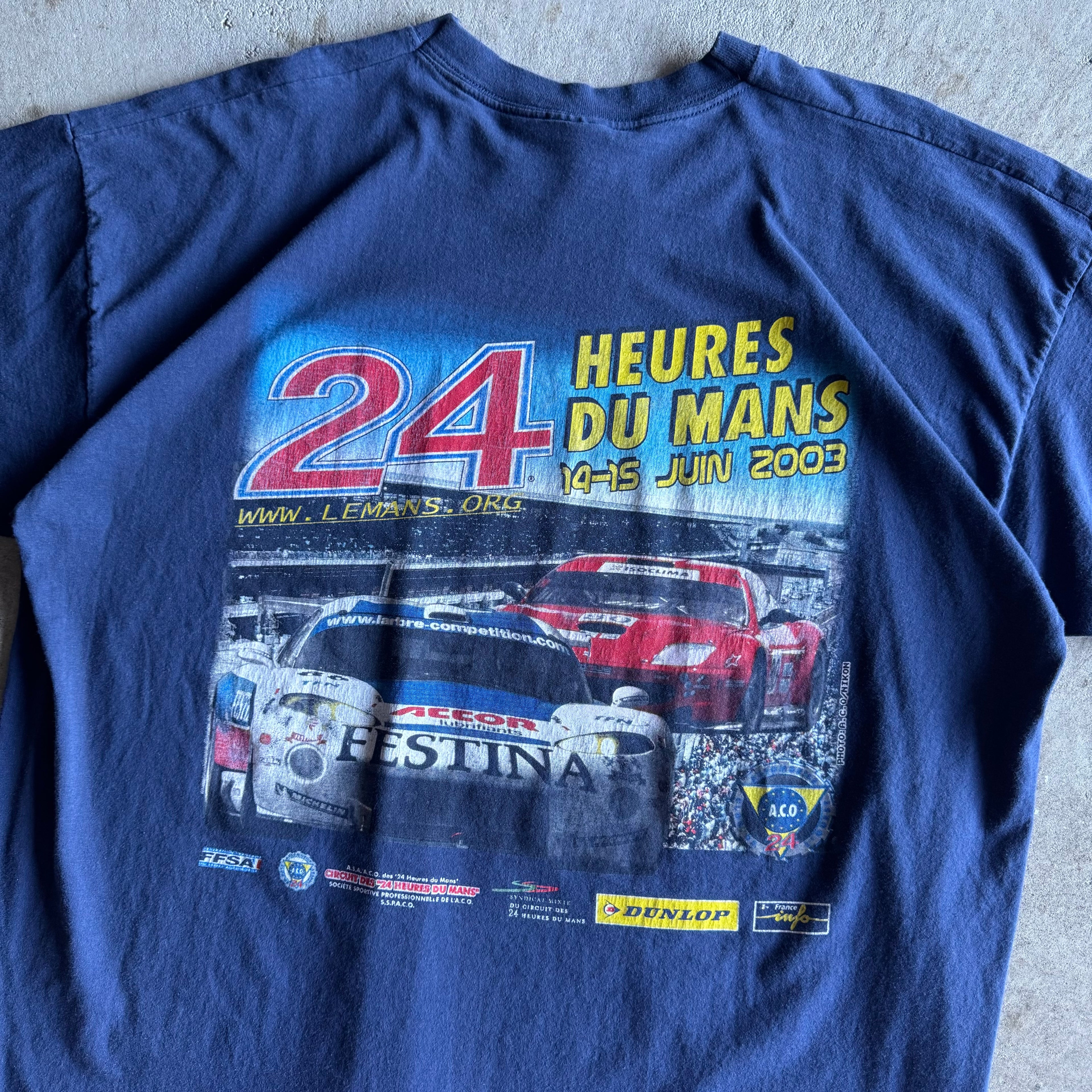 Vintage 2003 24 Heures Du Mans Dodge Viper Navy T Shirt Size XXL