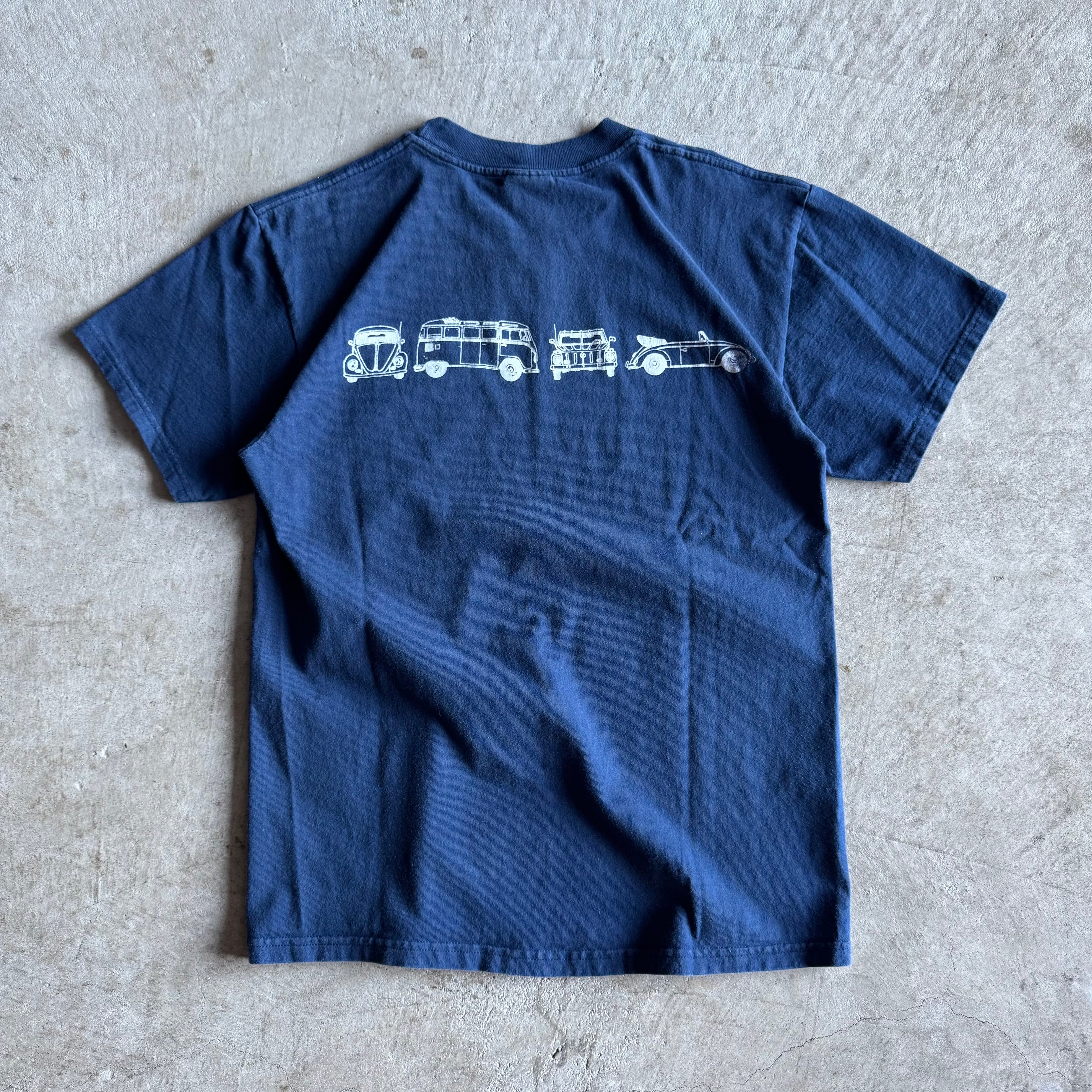 Vintage 90s Volkswagen Lineup Bug Bus Navy T Shirt Size Medium