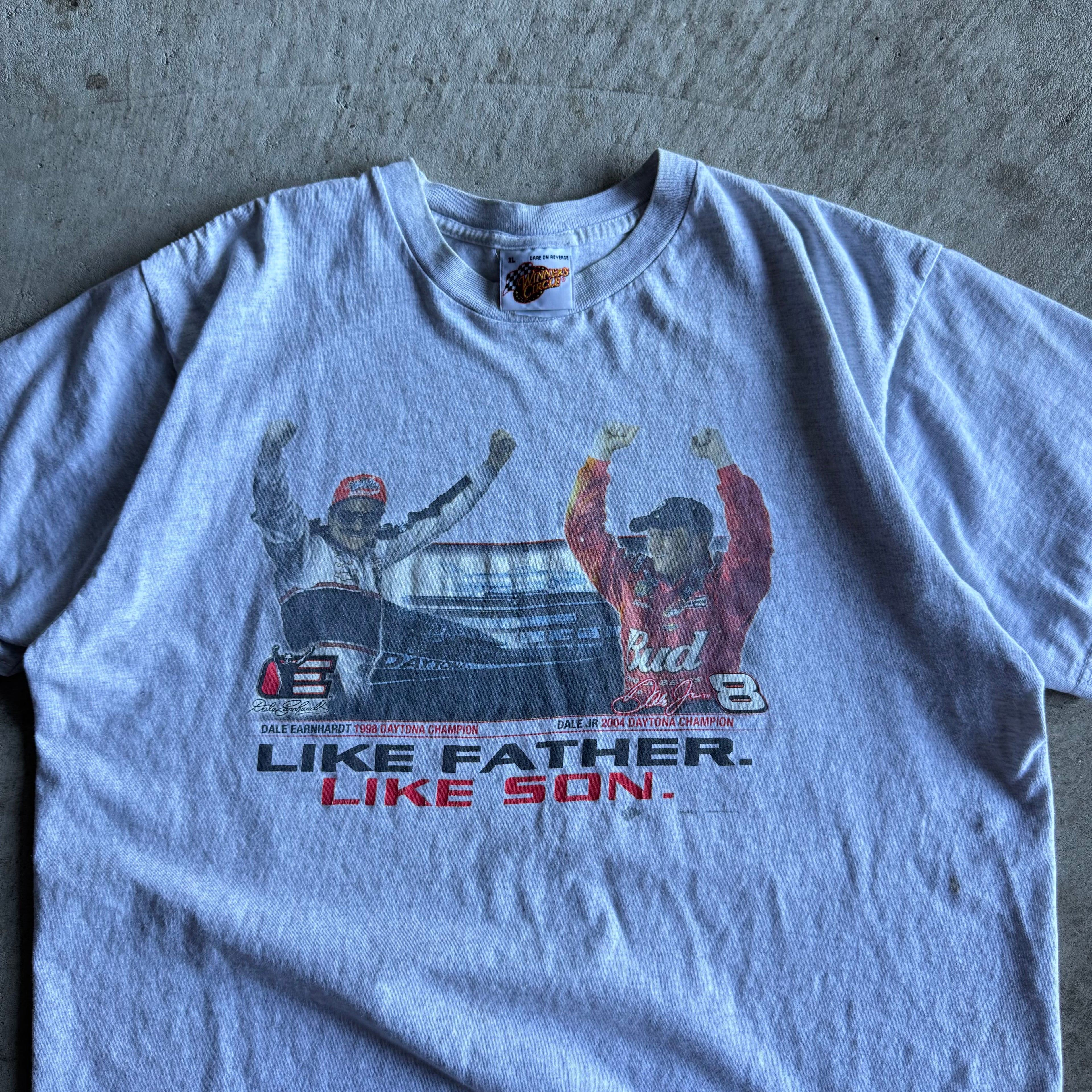 2004 Like Father Like Son Dale Earnhardt Dale Jr T Shirt (XL)
