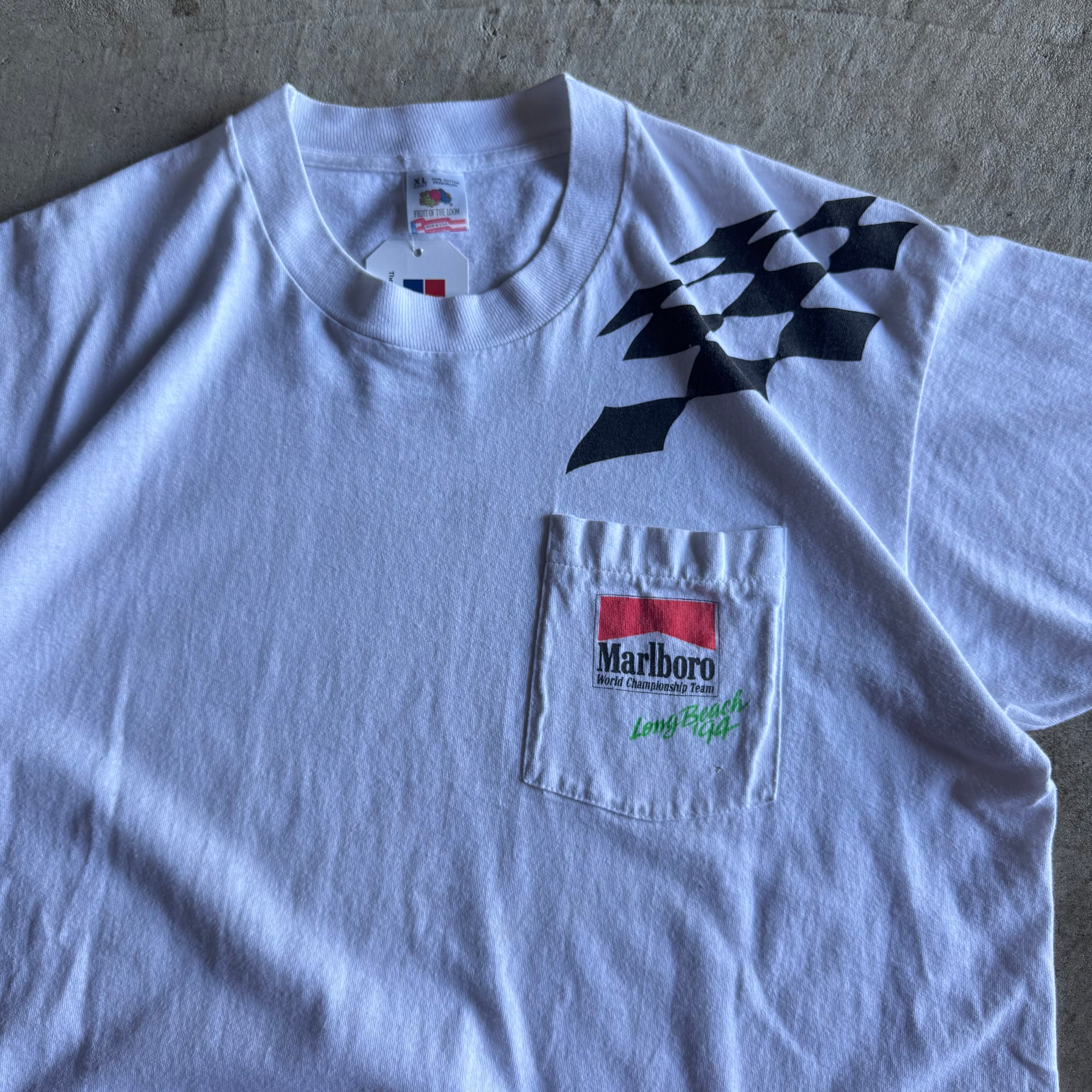 Vintage 90s 1994 Marlboro World Championship Long Beach White T Shirt Size XL