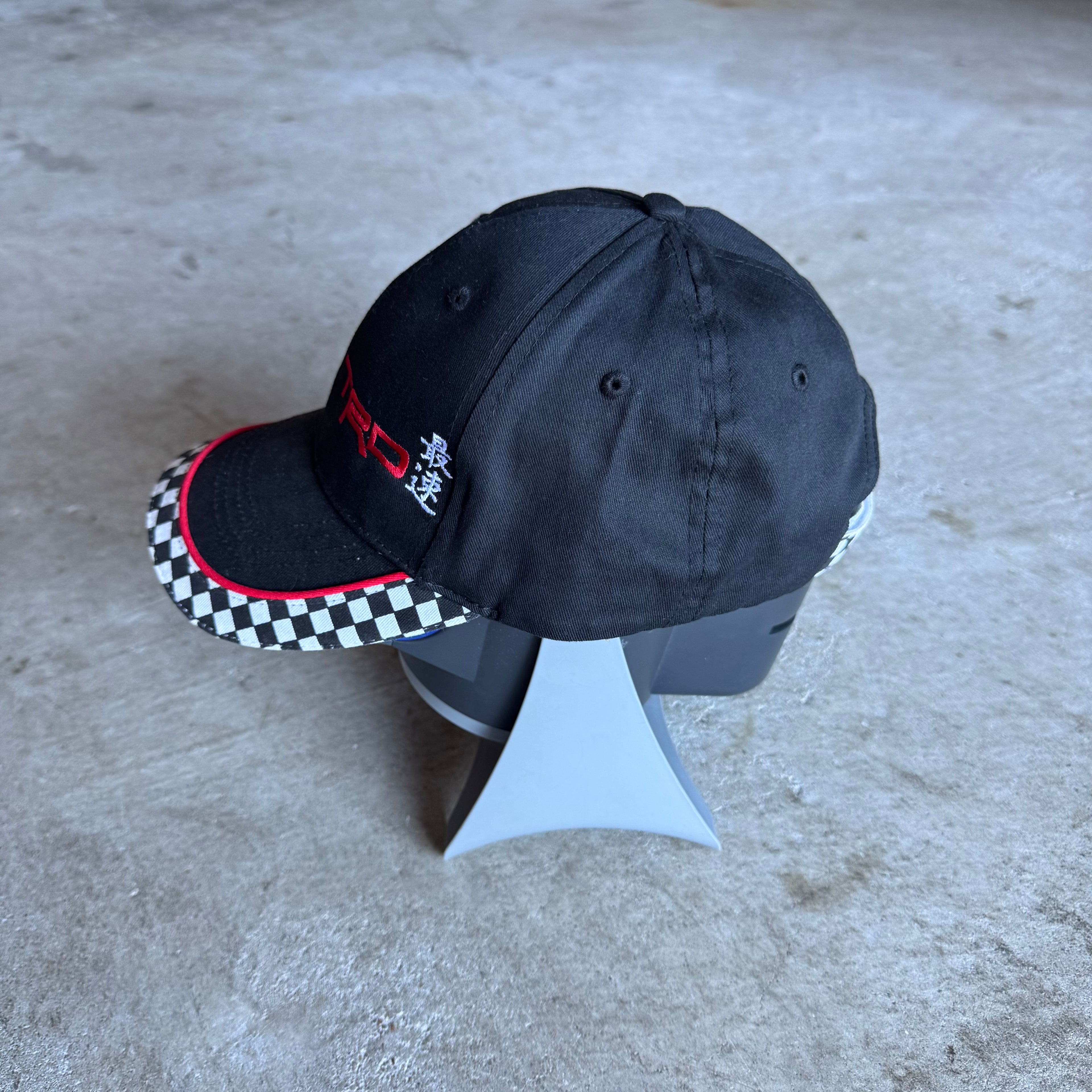 Toyota TRD Kanji Checkered Black Strapback Hat