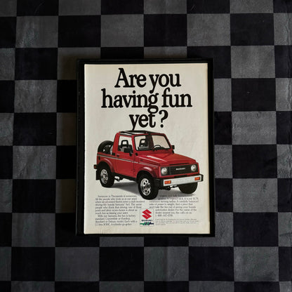 80s Susuki Samurai Framed Ad