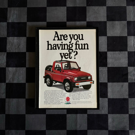 80s Susuki Samurai Framed Ad