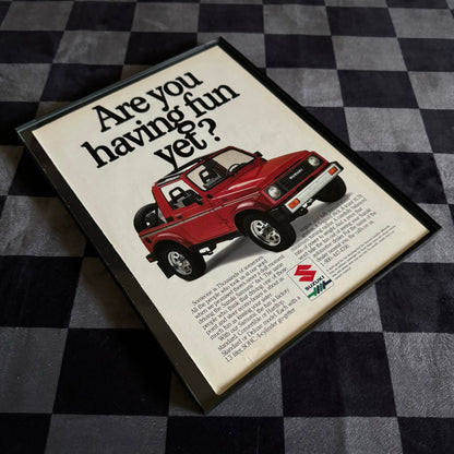 80s Susuki Samurai Framed Ad