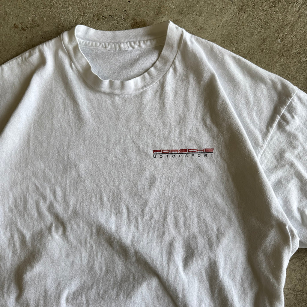 90s Porsche IMSA Bridgestone Champions White T Shirt (L)