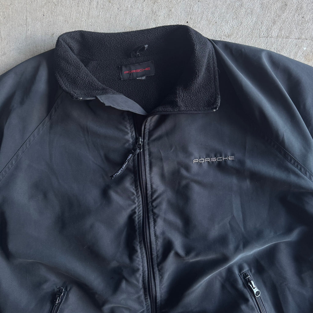 90s Porsche Selection Black Nylon Outerwear Jacket (XL)