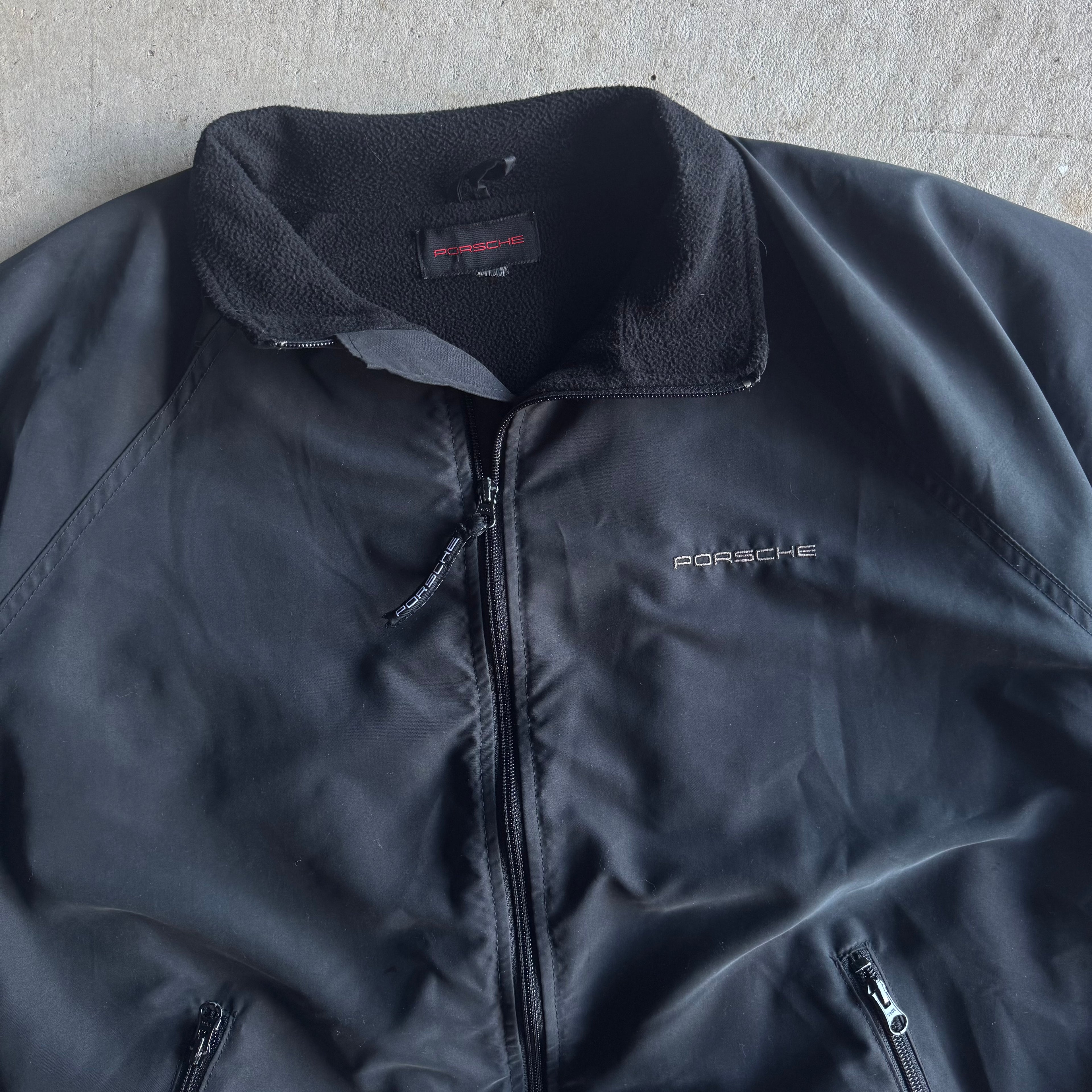 90s Porsche Selection Black Nylon Outerwear Jacket (XL)