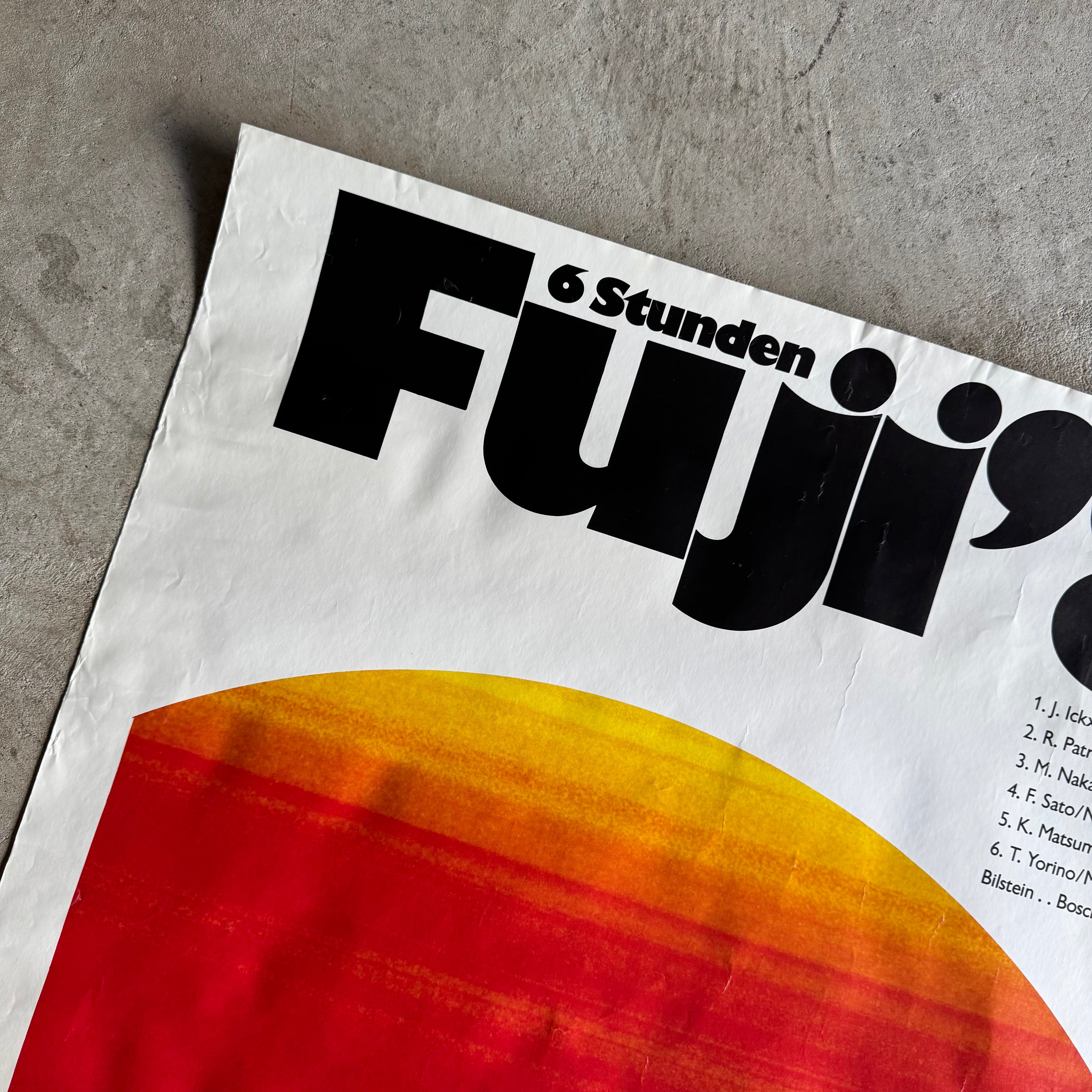 1982 Porsche 956 6 Hours of Fuji Victory Poster