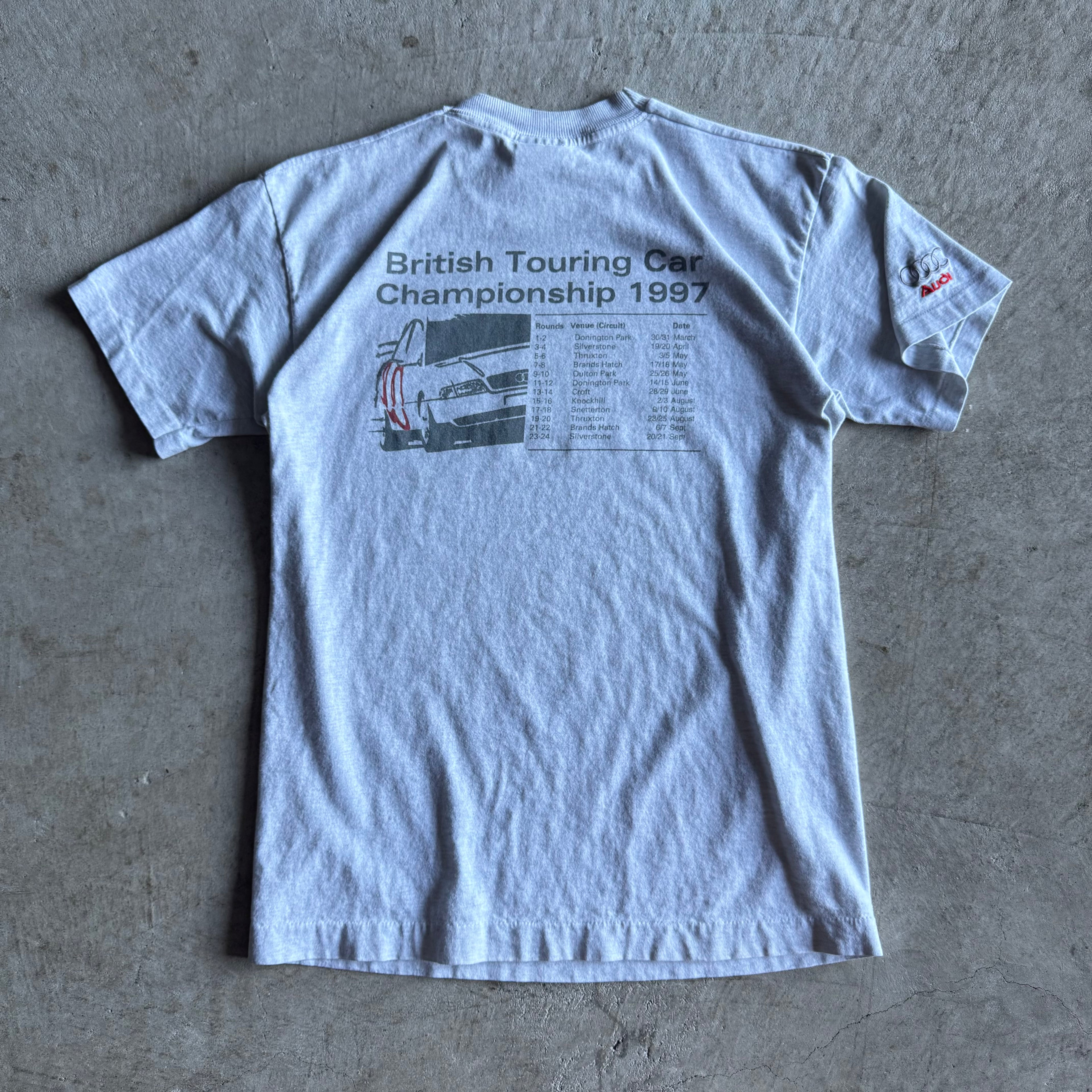 Vintage 90s 1997 Audi A4 Super Touring BTCC Grey T Shirt Size Medium