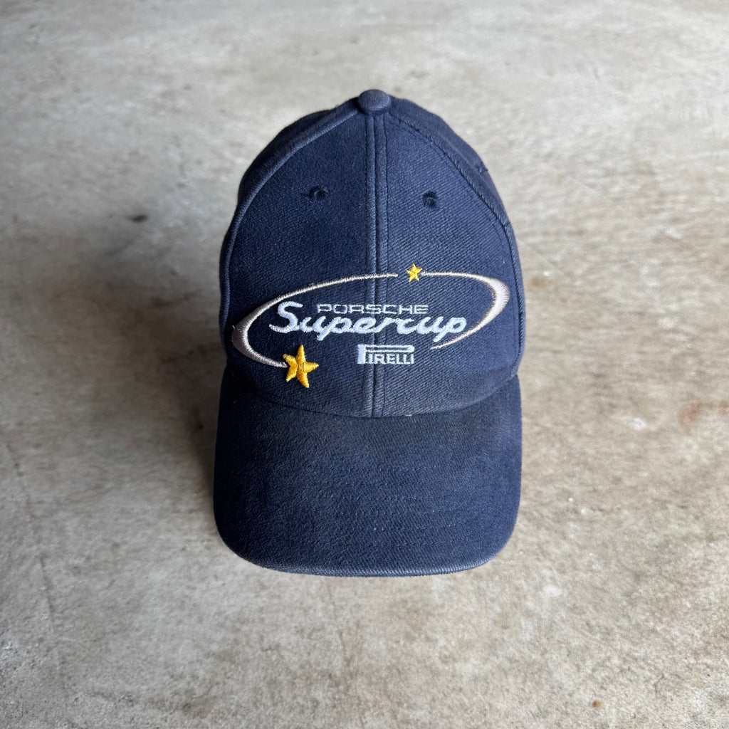 90s Porsche Selection Faded Pirelli Supercup Navy Strapback Hat
