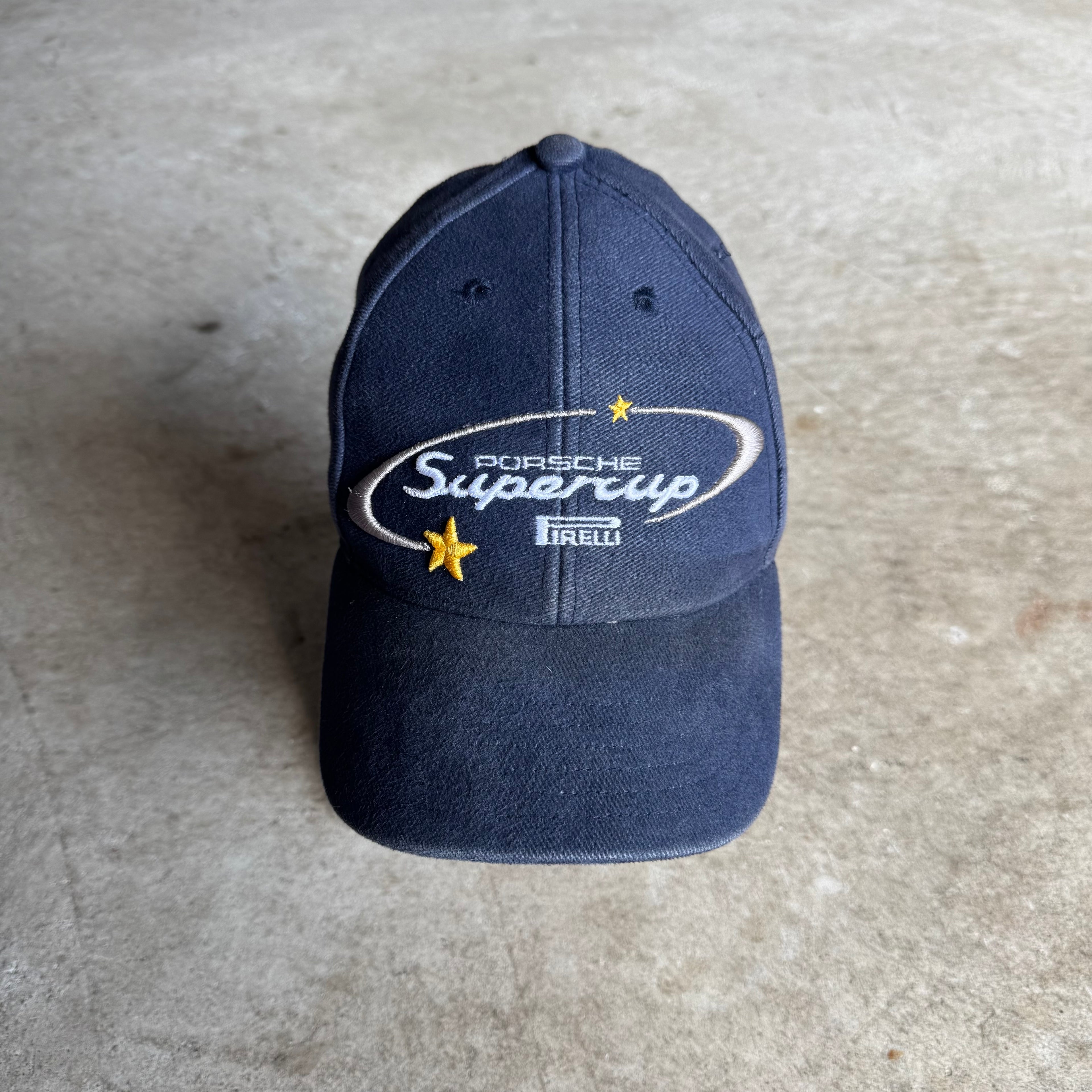 90s Porsche Selection Faded Pirelli Supercup Navy Strapback Hat