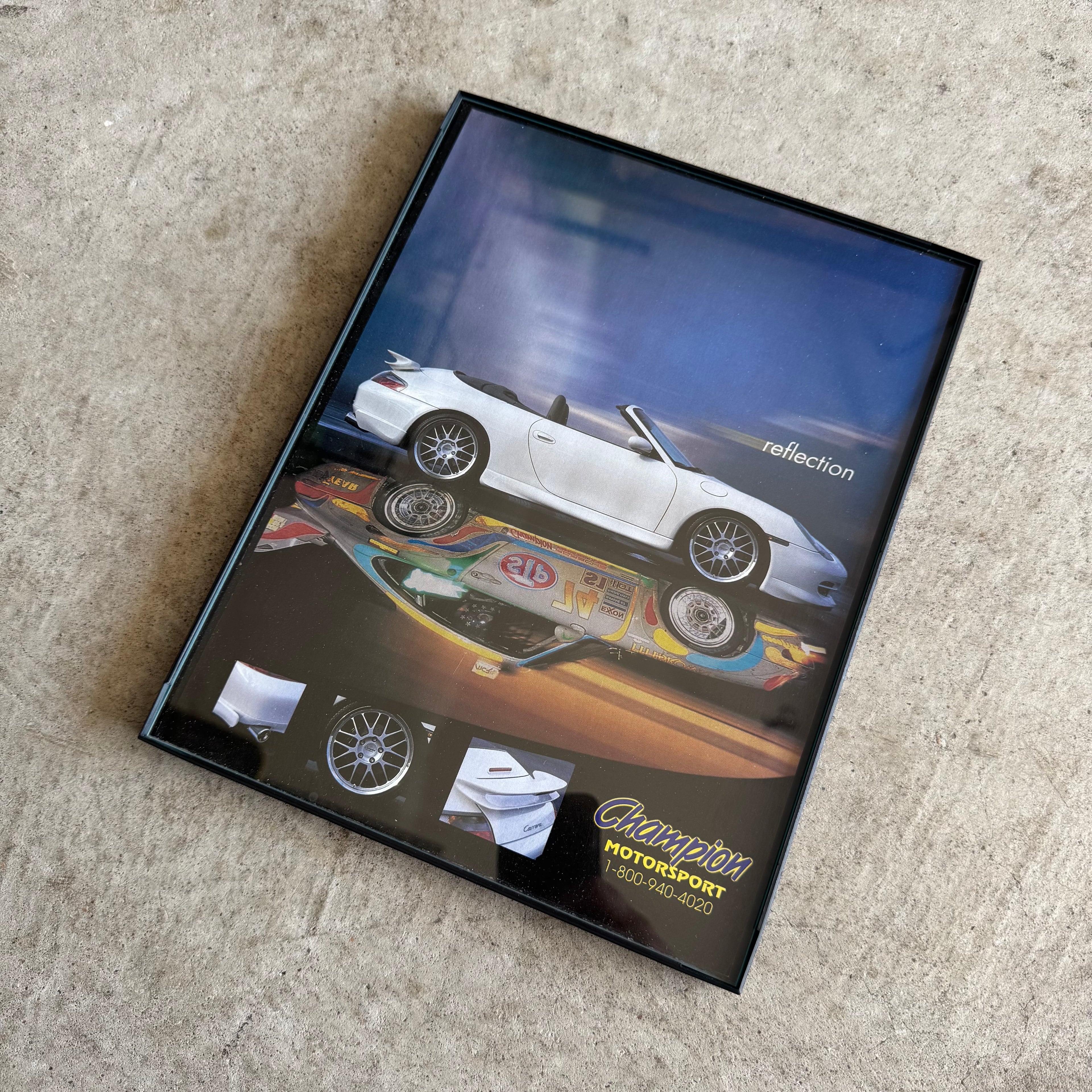90s Porsche Champion Motorsport Framed Advertisement