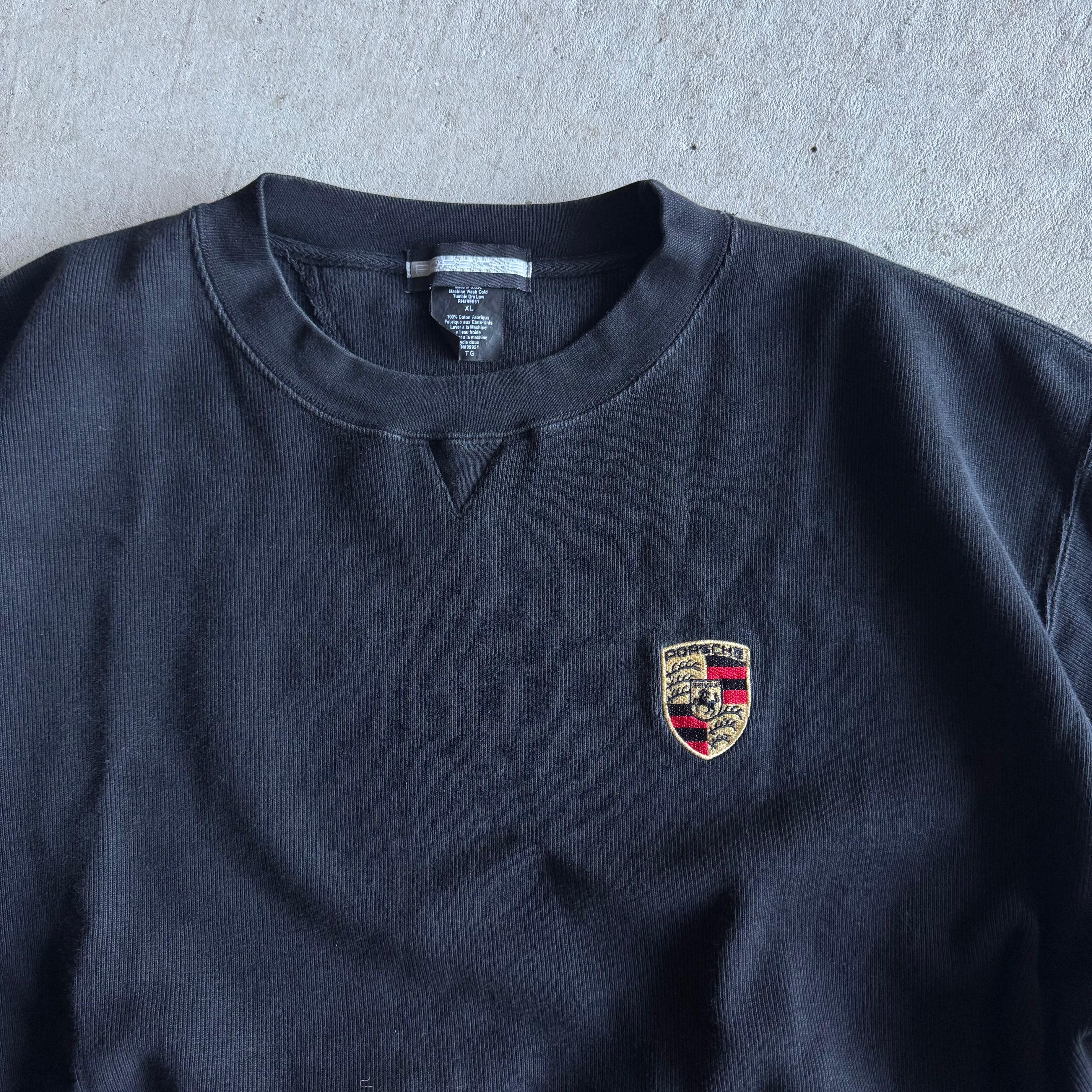 90s Porsche Black Hockheim Pullover Sweater
