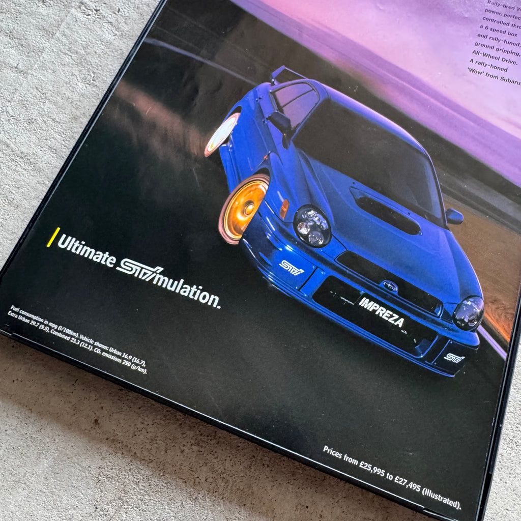 2002 Subaru Impreza STi Type UK Framed Advertisement