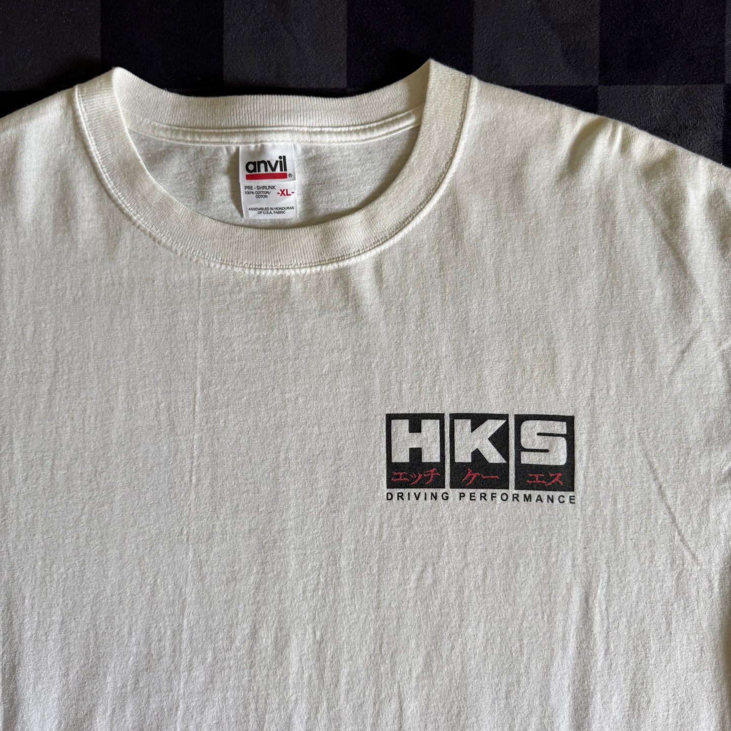 HKS Block Logo White T-Shirt XLarge
