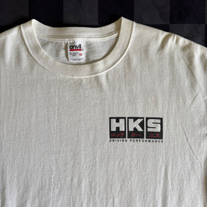 HKS Block Logo White T-Shirt XLarge