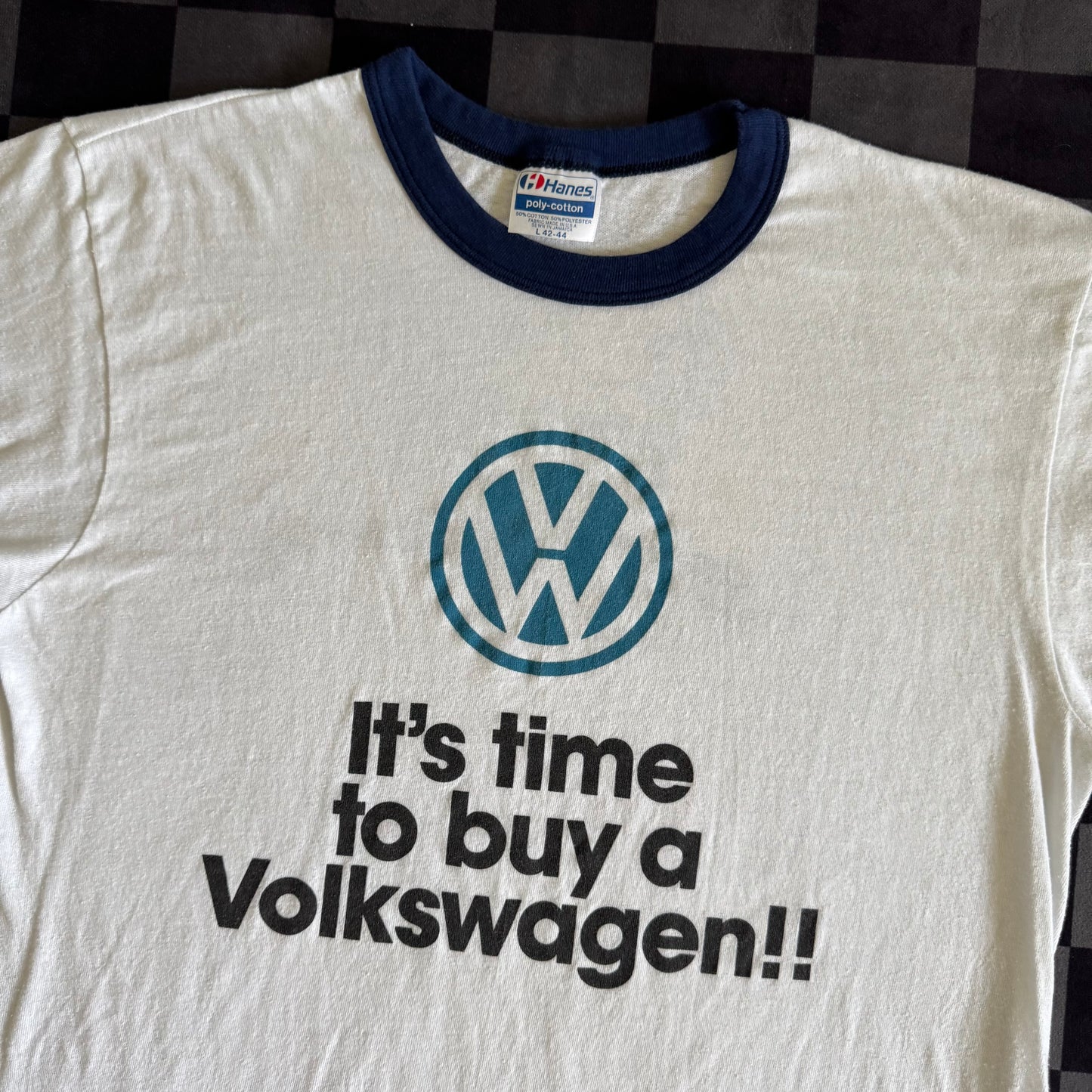 Vintage 90s Volkswagen Its Time to Buy Ringer T Shirt Large
