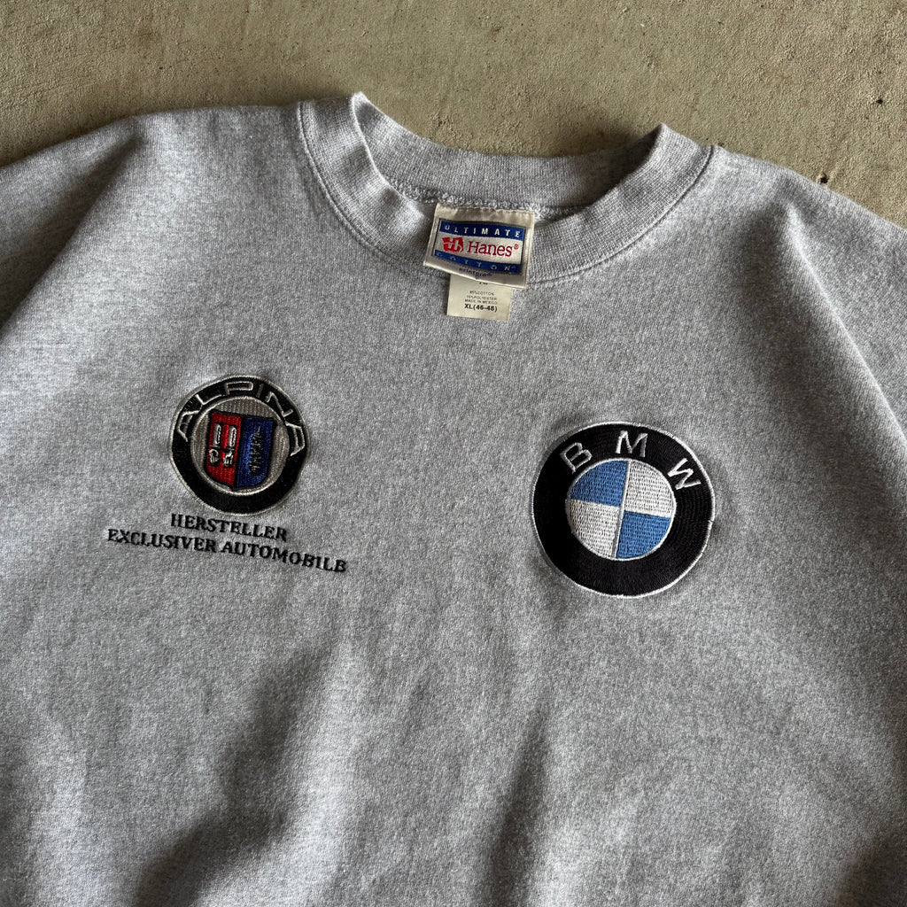 90s BMW Alpina Motorsports Grey Crewneck Sweater (XL)