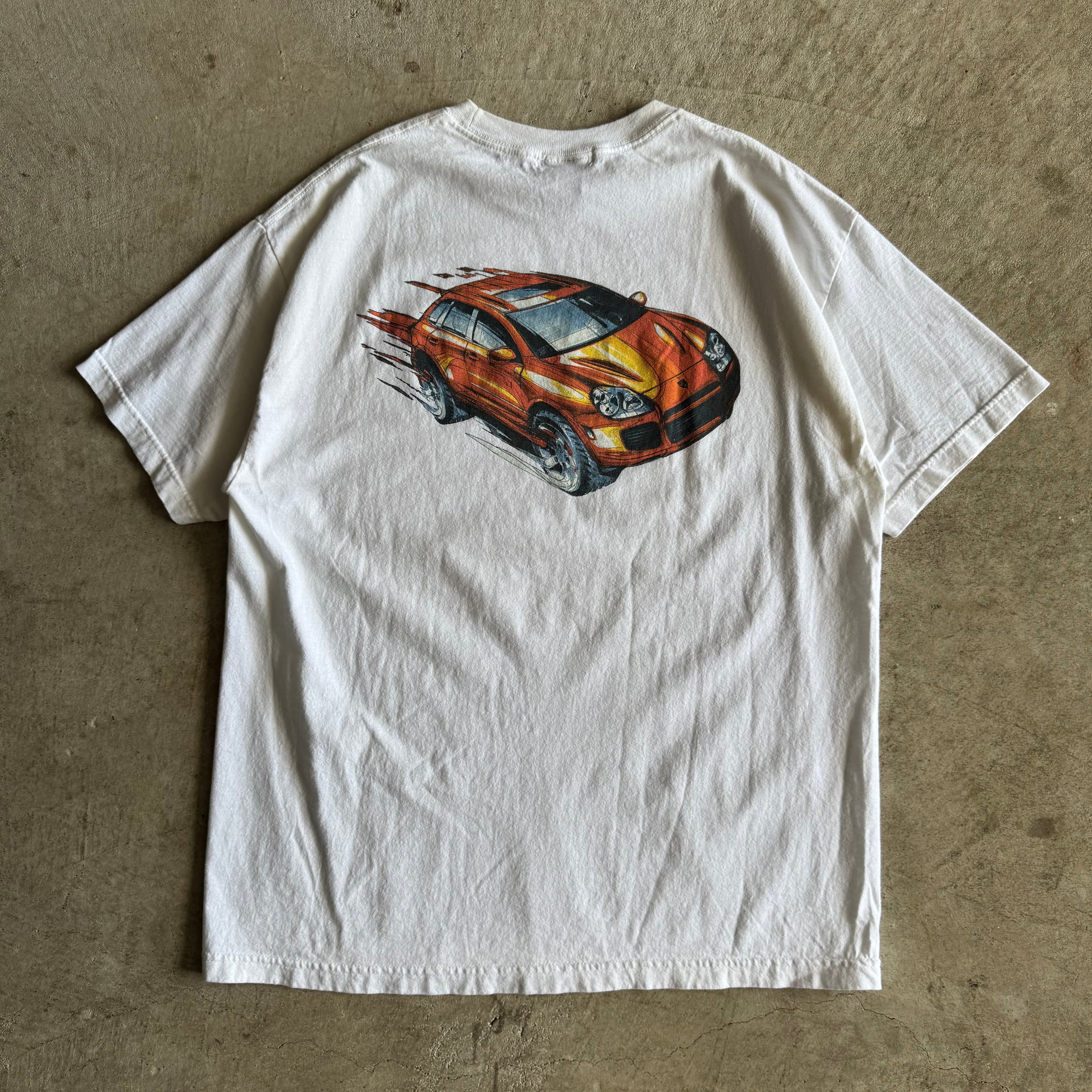 2000s Porsche Cayenne White T Shirt (XL)