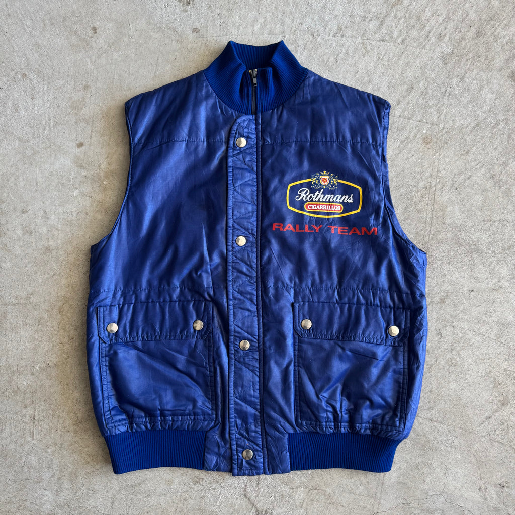 90s Rothmans Racing Rally Team Navy Vest Jacket (L)