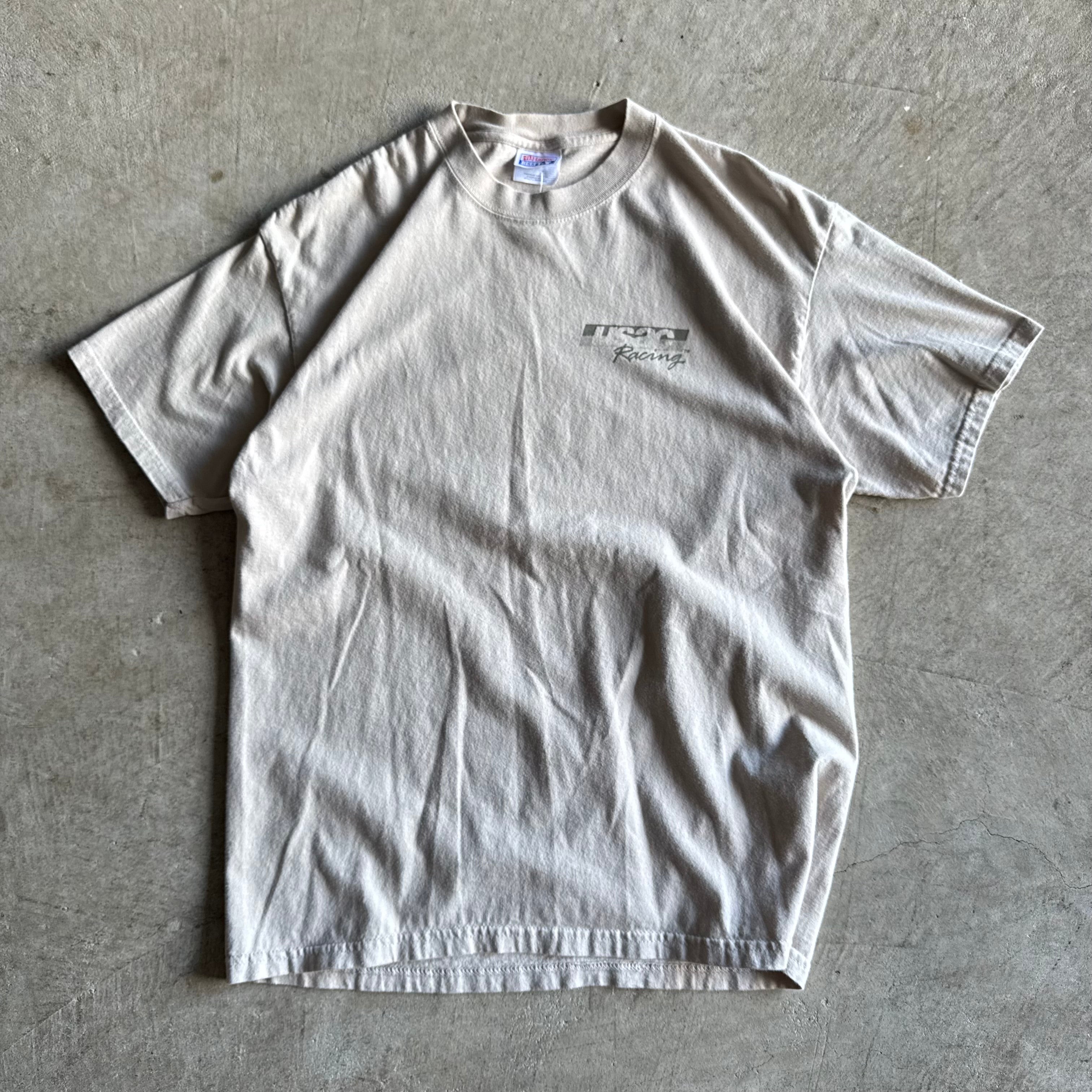 Vintage 90s USAC Racing Still Plays in Mud Beige T Shirt Size Large