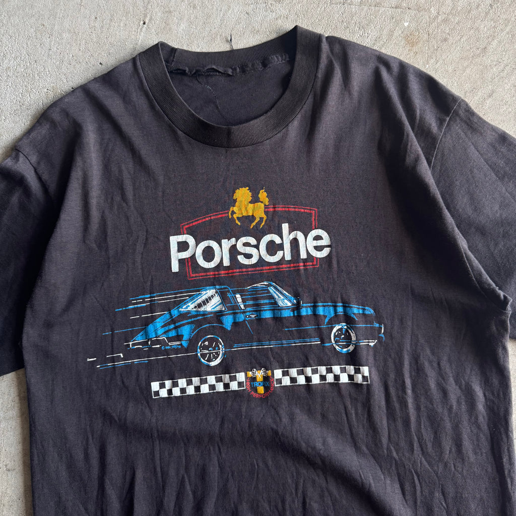 80s Porsche 911 Targa Black T Shirt (M)
