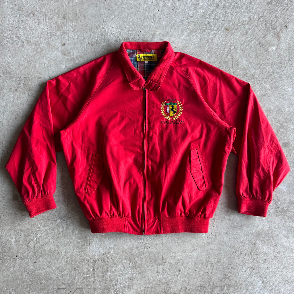 90s Ferrari Grand Prix Team Red Coach Jacket (L)
