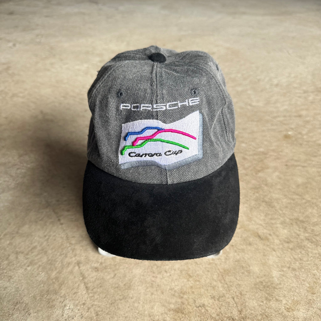 90s Porsche Carrera Cup Grey Adjustable Strapback Hat