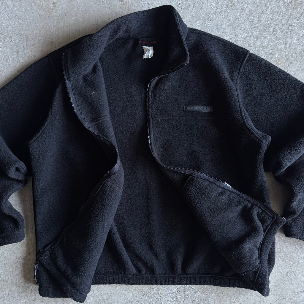 90s Porsche Selection Black Fleece Jacket (L)