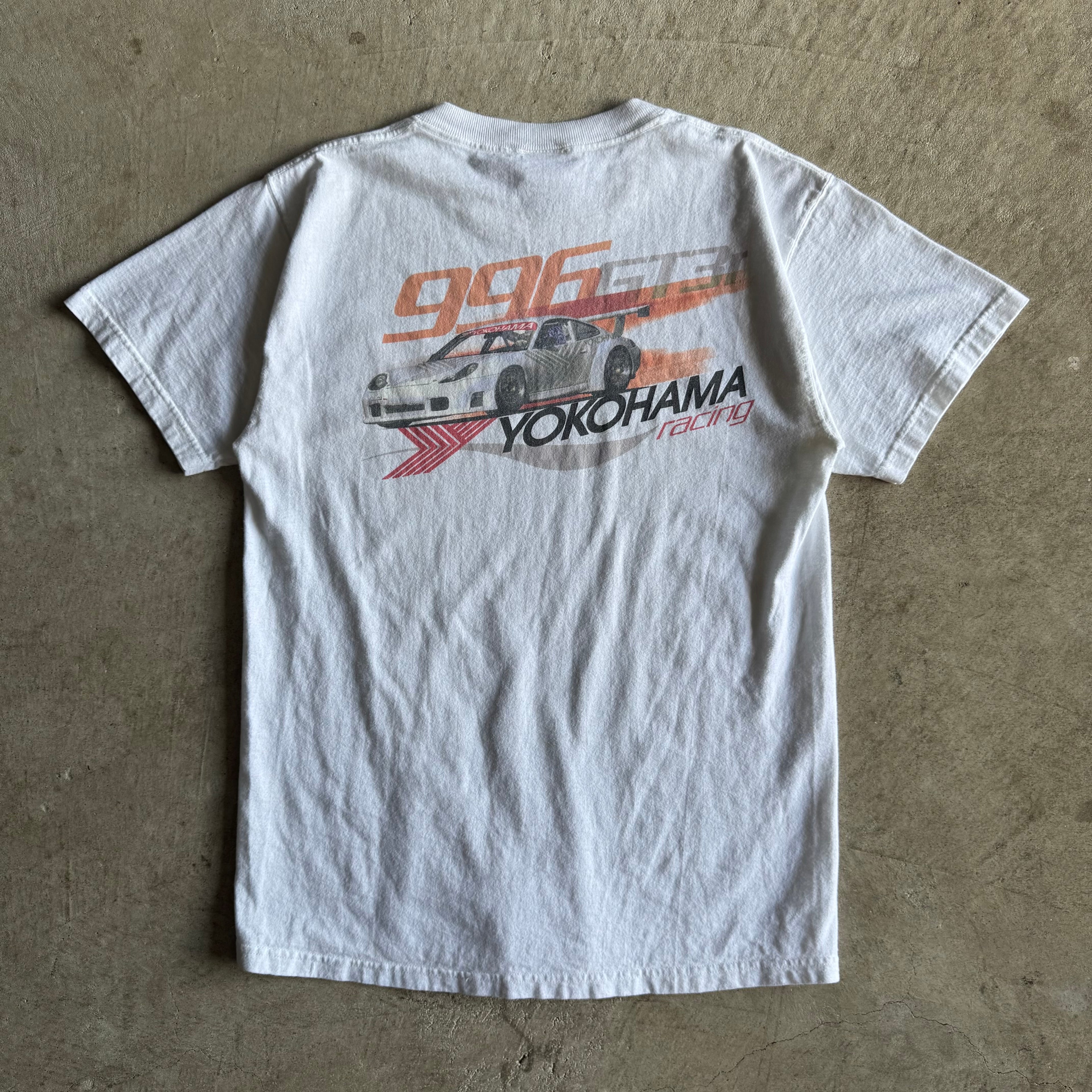 90s Yokohama Porsche 996 GT3R White T Shirt (M)