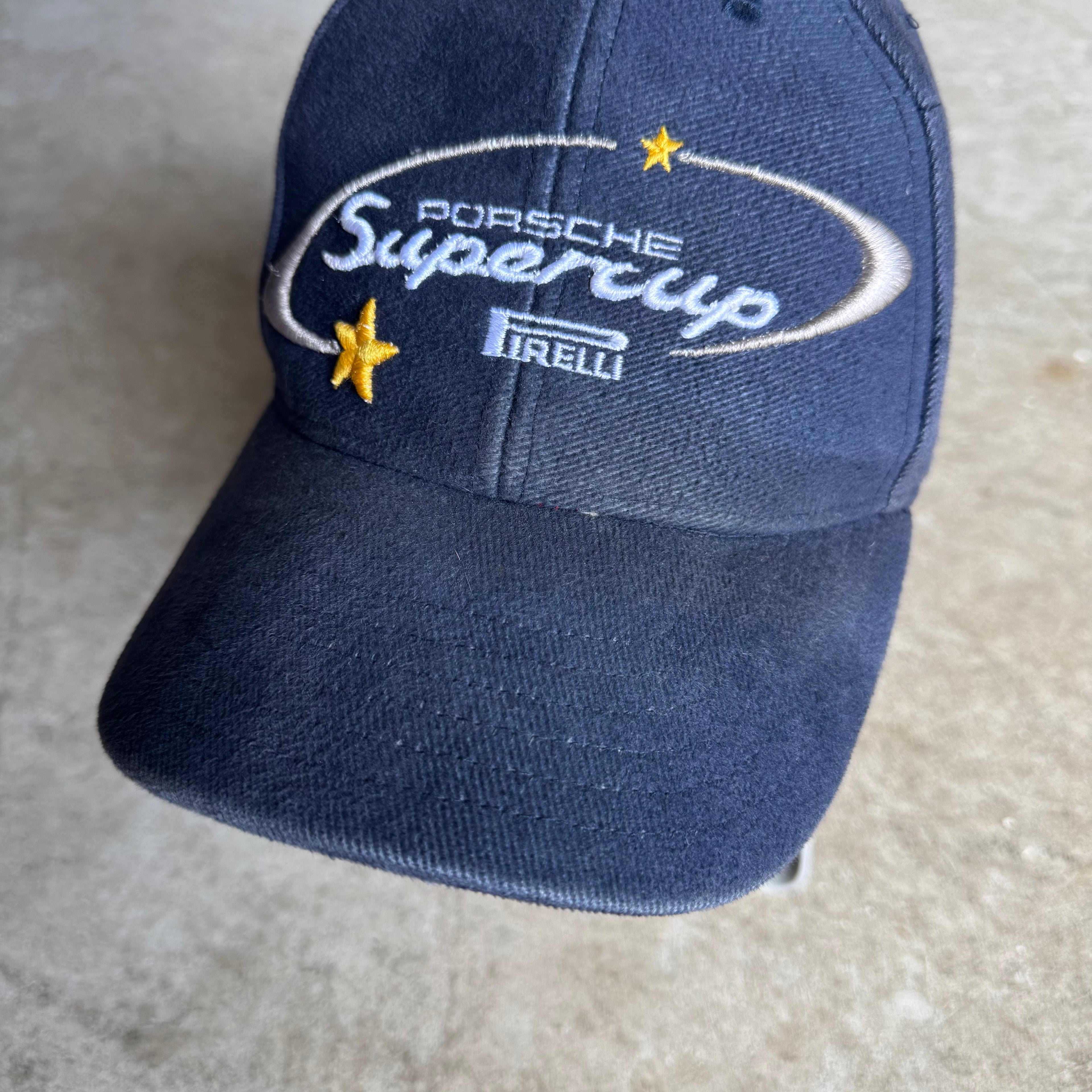 90s Porsche Selection Faded Pirelli Supercup Navy Strapback Hat