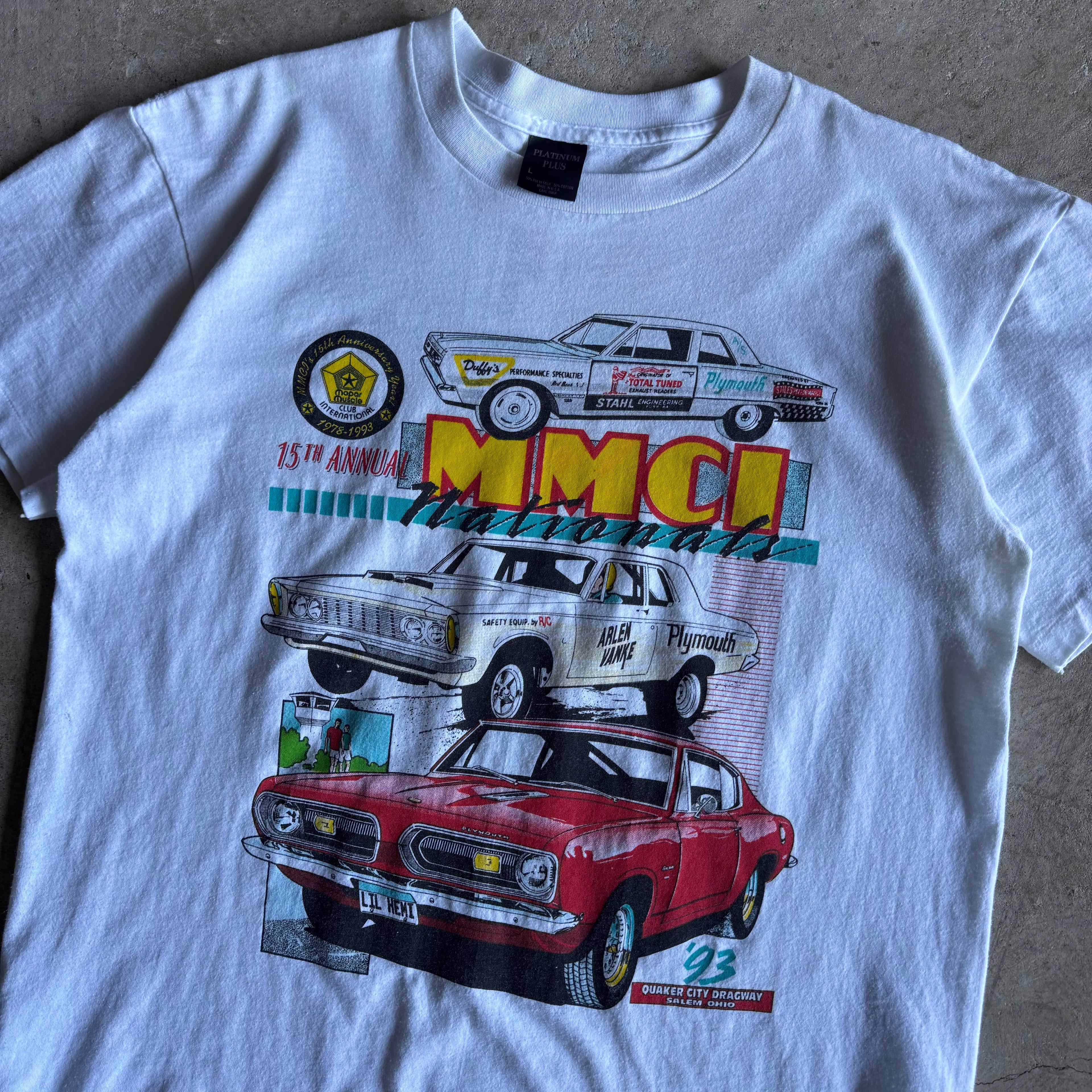 1993 Mopar Muscle Club International White T Shirt (L)