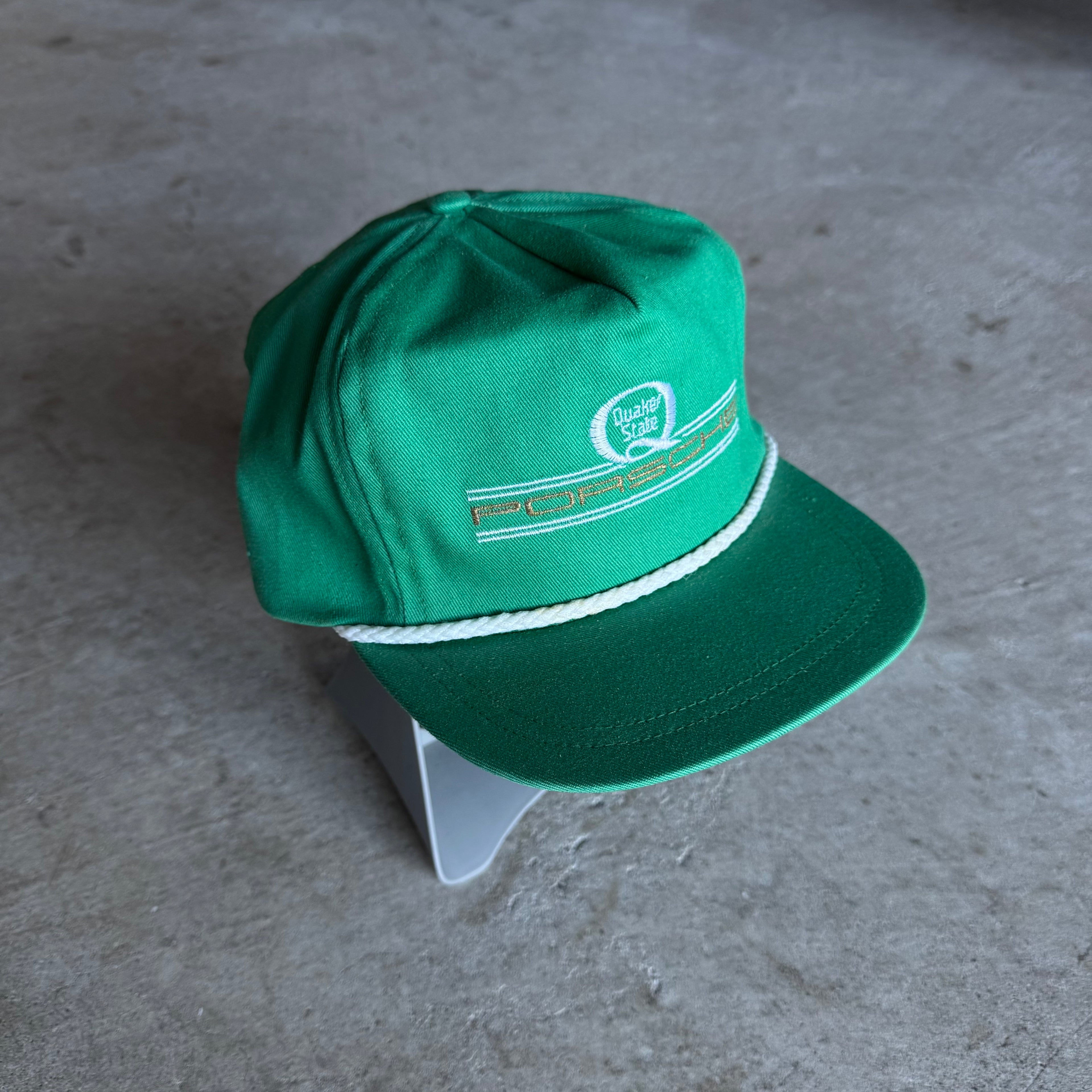 80s Porsche Quaker State Indy Racing Green SnapBack Hat