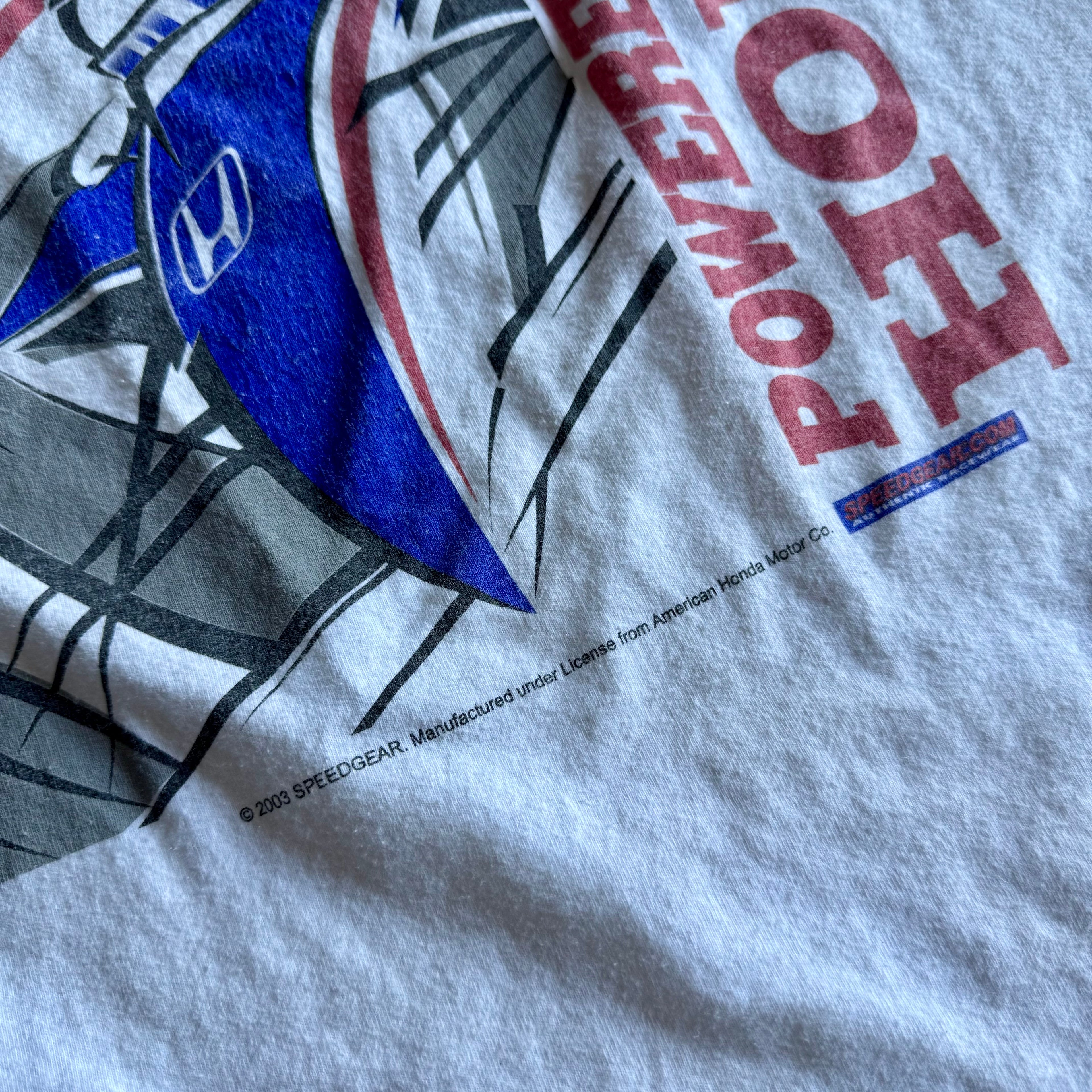 Vintage 2003 Powered by Honda Motors Indy Car Speedwear T Shirt Size XL
