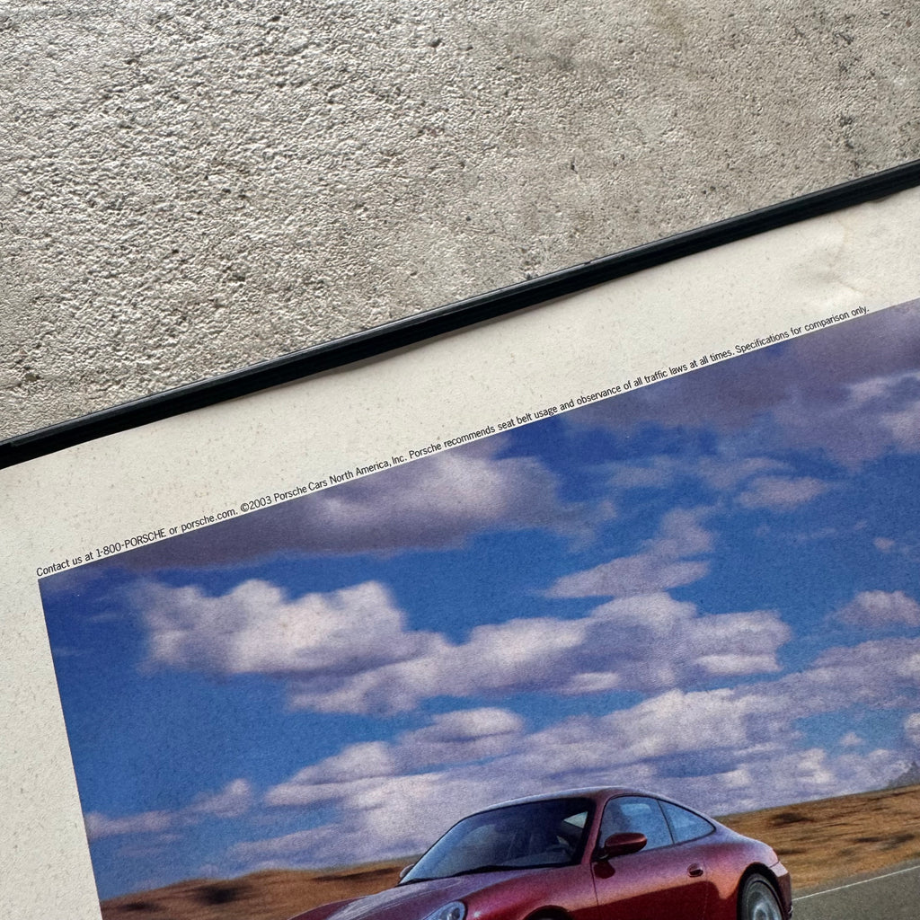2003 Porsche Secret to Life 911 Carrera 4S Framed Advertisement