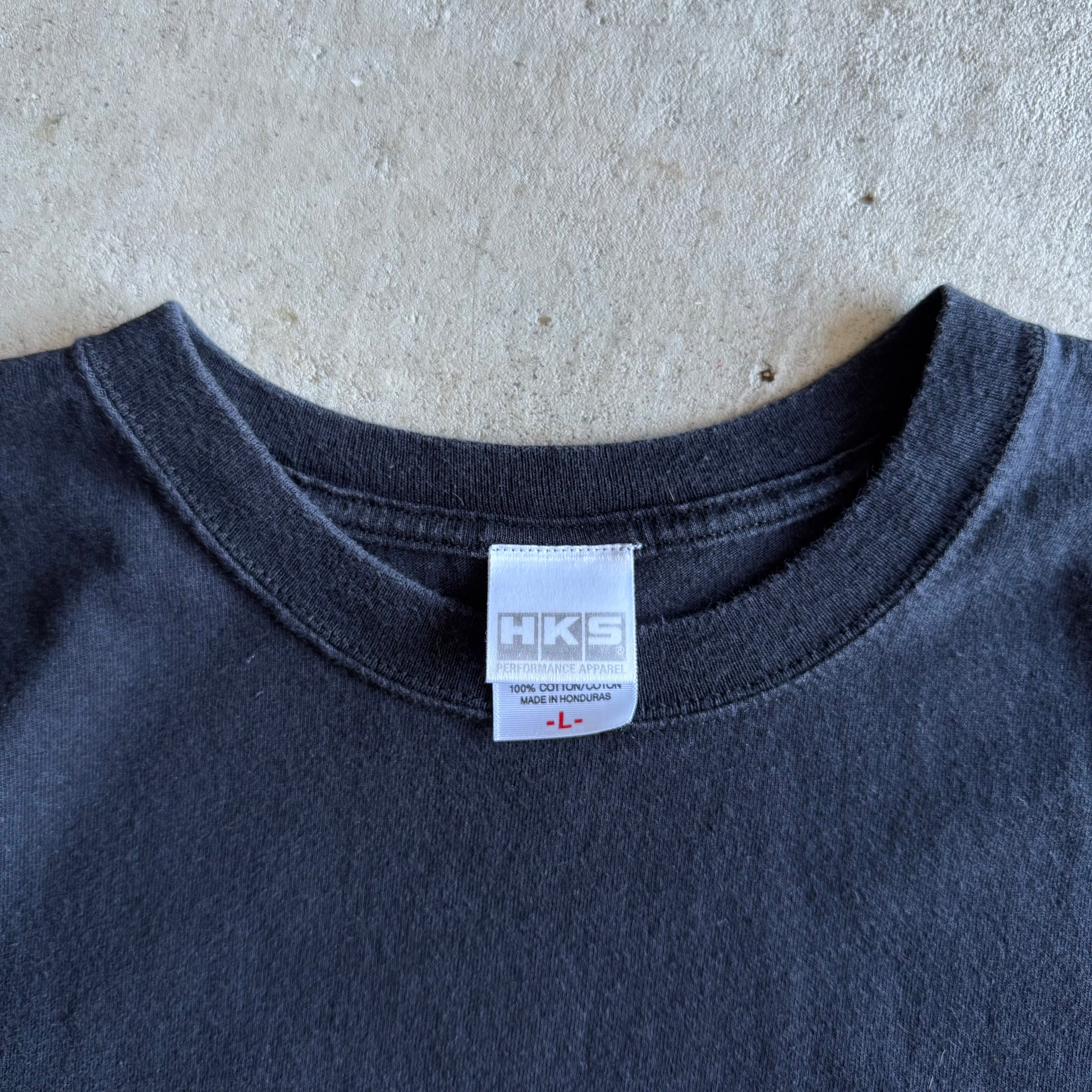 Vintage 90s HKS Driving Performance Kanji Box Logo Black T Shirt Size Large