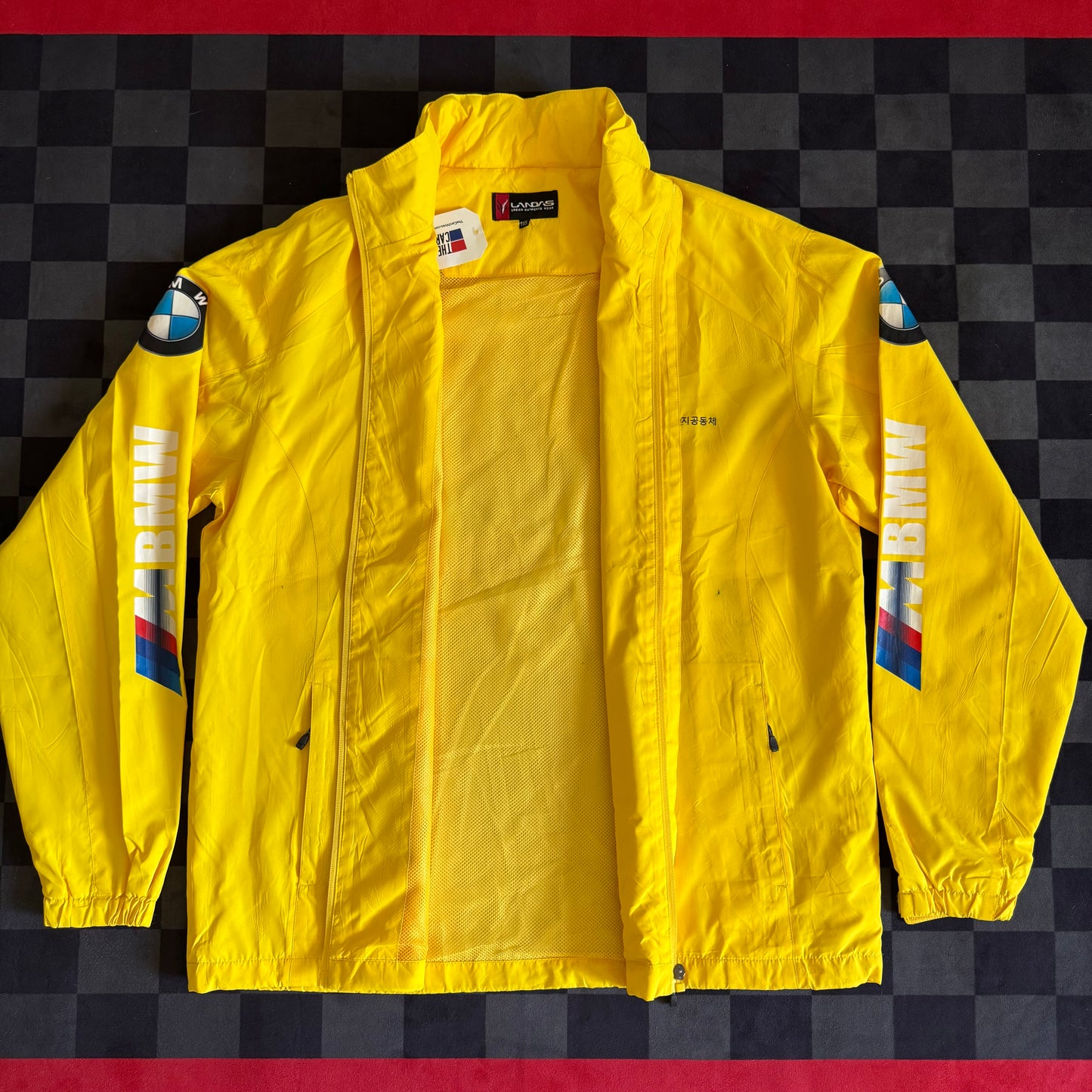 BMW M Power Korea Dealership Yellow Rain Coat Jacket Size XL