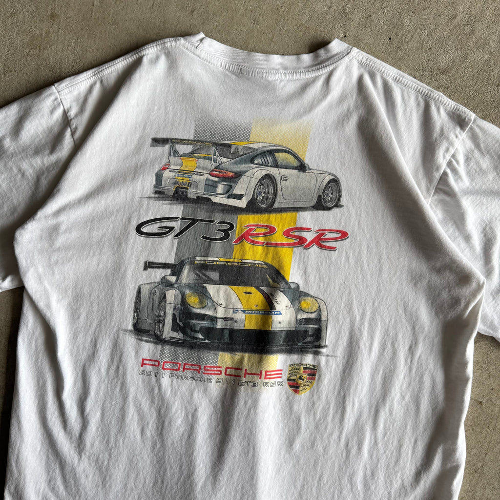 2011 Porsche 911 GT3 RSR White T Shirt (L)